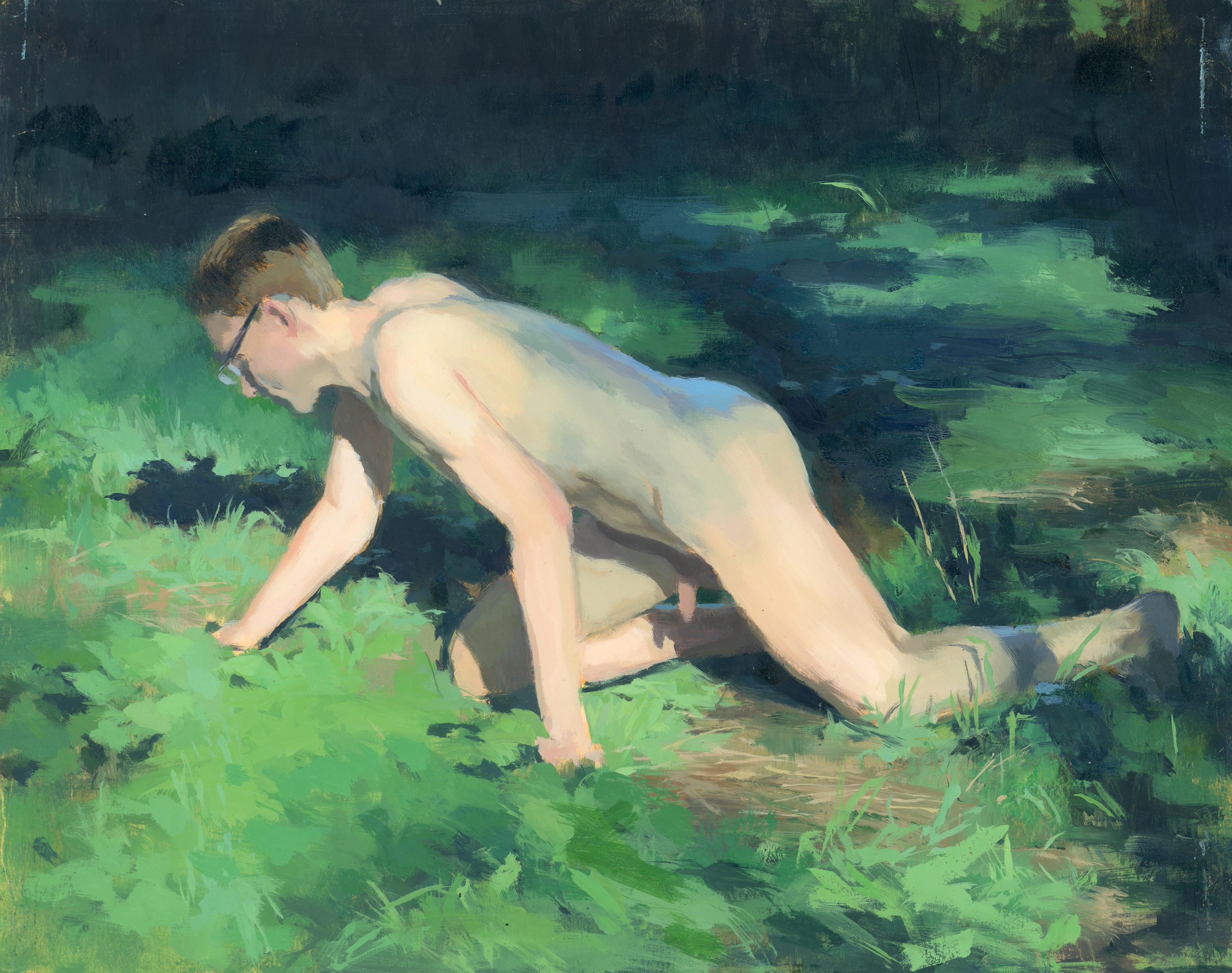 Andrew Scheglov Nude Painting - On All Fours