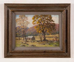 Antique American Impressionist Southern School Kentucky Hills Landscape Painting