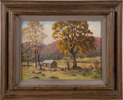 Antique American Impressionist Southern School Kentucky Hills Landscape Painting