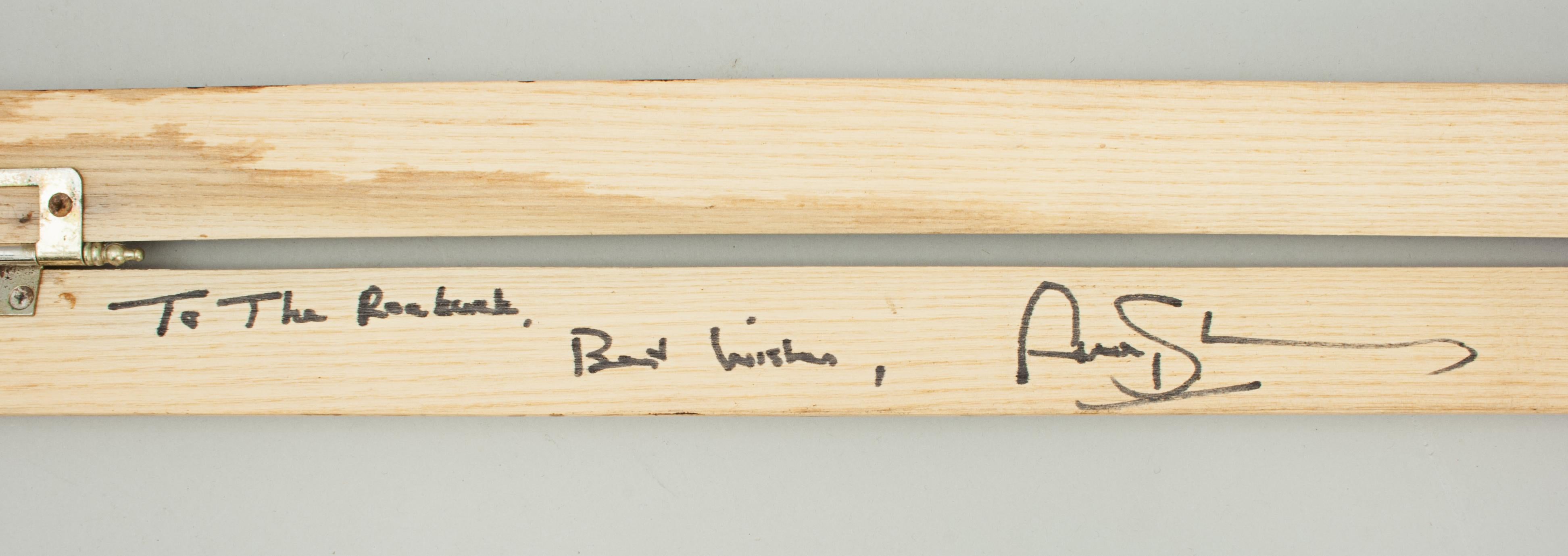English Andrew Strauss Signed Dukes Cricket Stump  For Sale