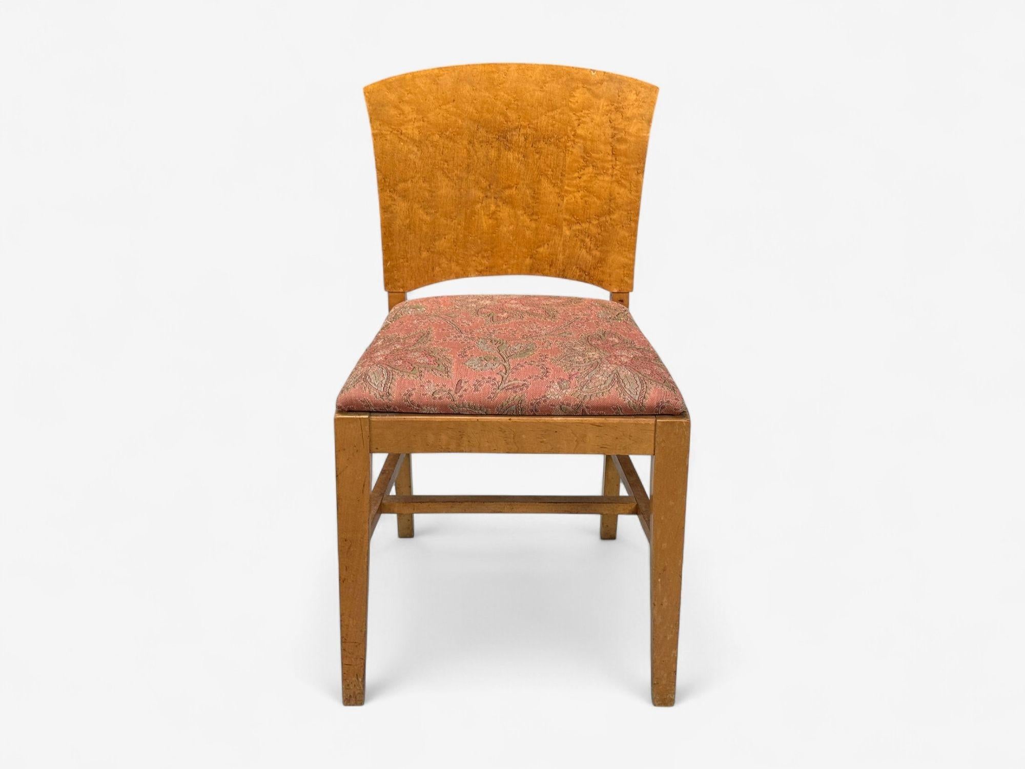 Andrew Szoeke, Satinholz, Eiche, Schreibtisch und Stuhl, USA, 1950er Jahre im Angebot 6