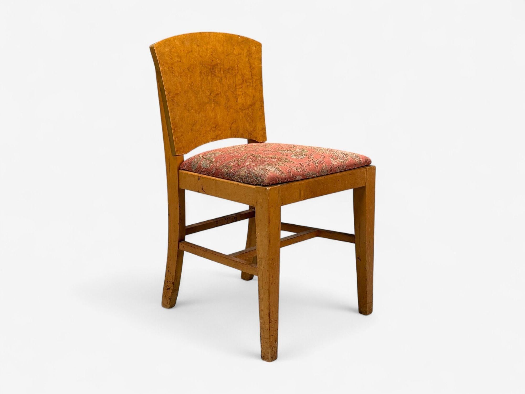 Andrew Szoeke, Satinholz, Eiche, Schreibtisch und Stuhl, USA, 1950er Jahre im Angebot 7