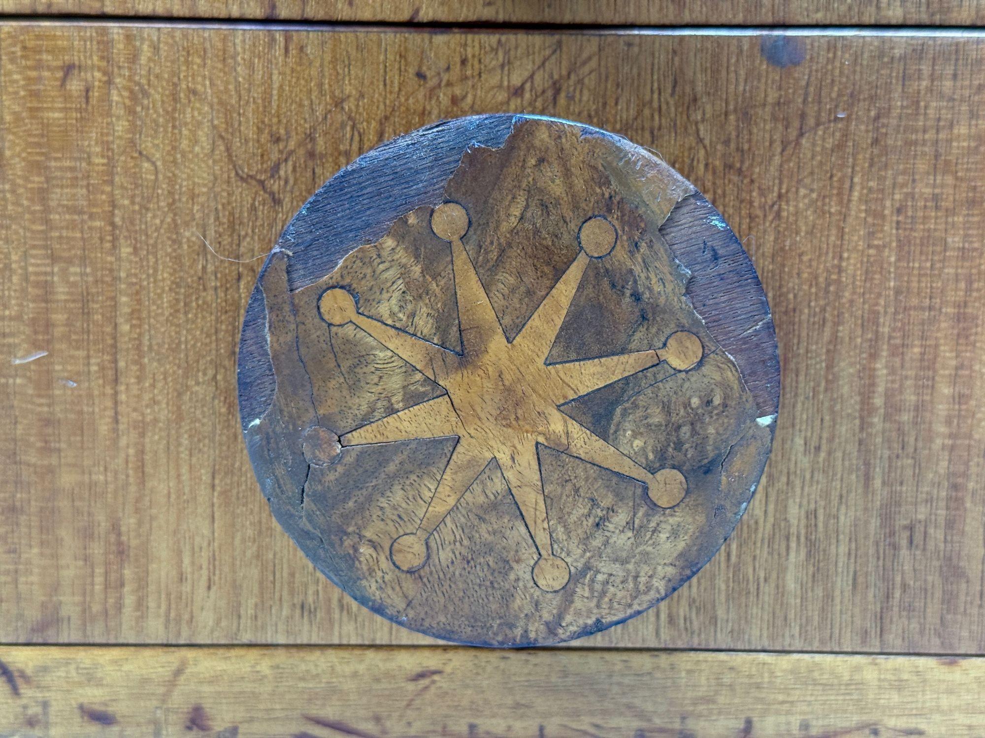 Andrew Szoeke, Satinholz, Eiche, Schreibtisch und Stuhl, USA, 1950er Jahre im Angebot 13