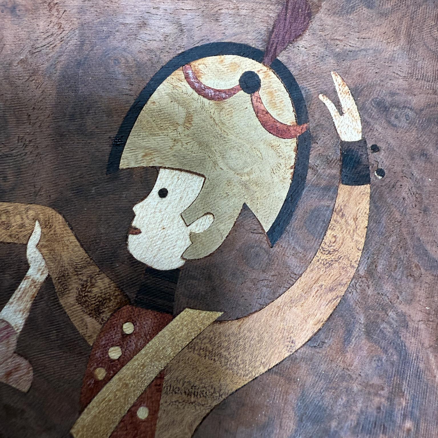 Andrew Szoeke Veneer Marquetry Couples Dancing Mid Century Modern For Sale 1
