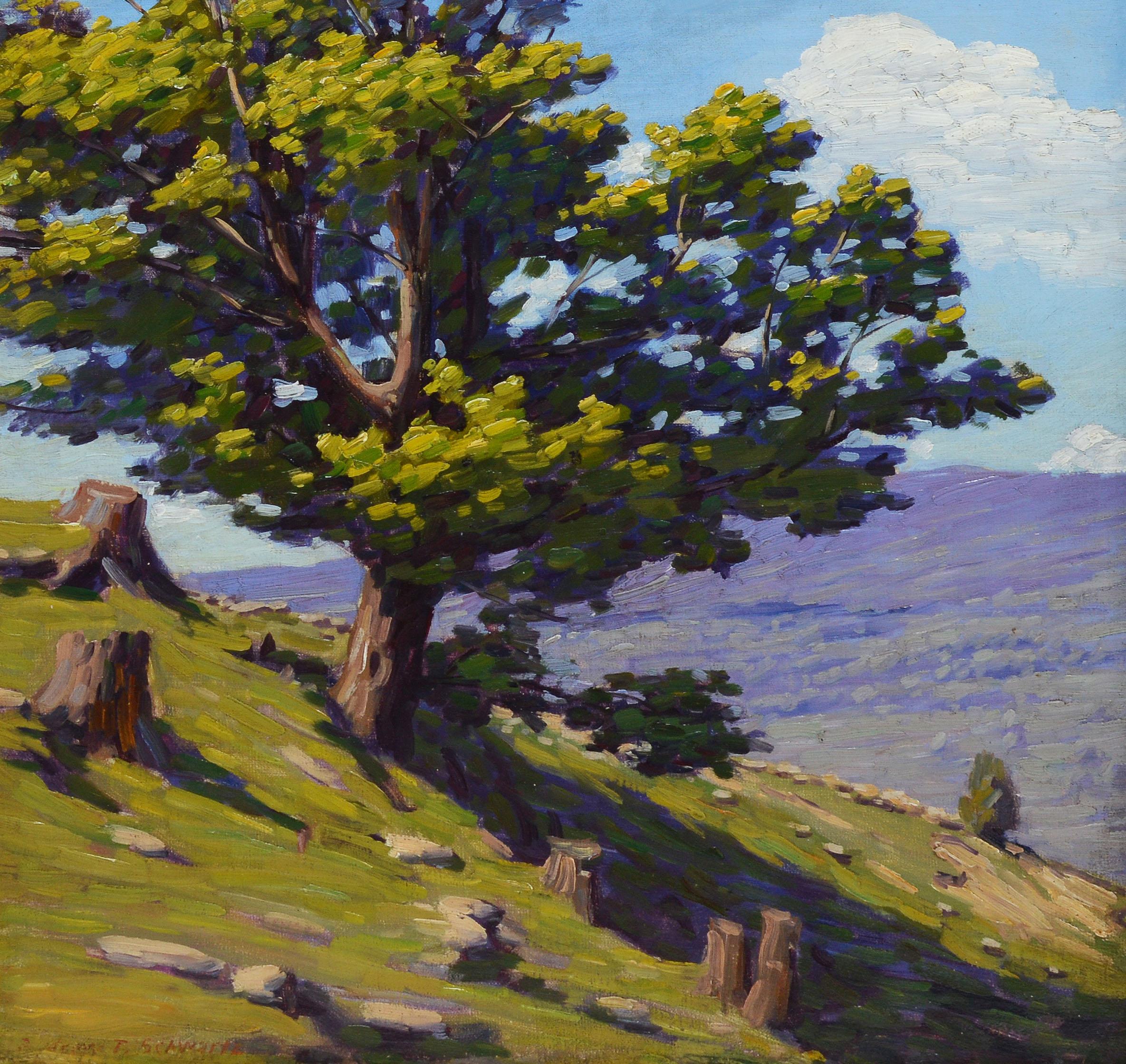 American Impressionist Summer Panoramic Landscape by Andrew Thomas Schwartz 3