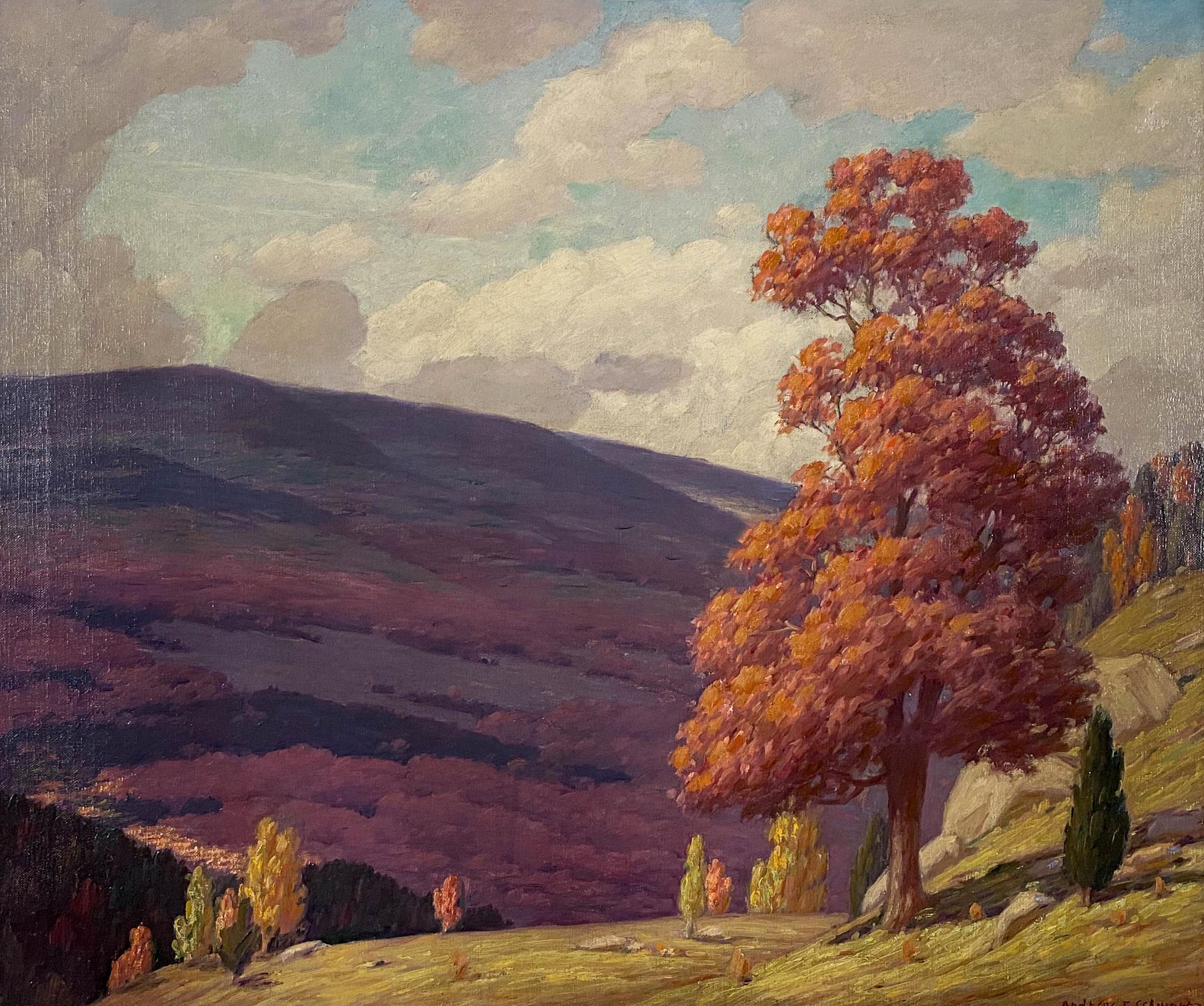 Blue Ridge Mountains, Virginia - Painting by Andrew Thomas Schwartz