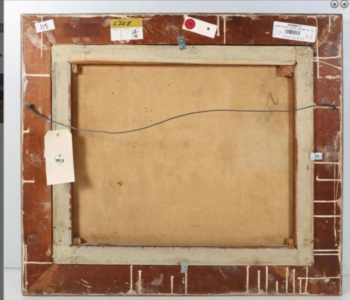 mit Sotheby's Arcade-Tag, Treadway Toomey-Auktions-Tag, zuvor von Heritage Auctions verkauft. Unterzeichnet 

Messungen
Visier: 23 1/2 x 19 3/4 Zoll 
Rahmen: 30 1/2 mal 26 1/4 Zoll

Gewicht
7 1/2 Pfund

Bedingung
retuschierte Stellen am oberen und