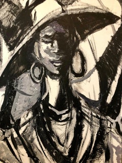 African American Realist Painting Sunday Hat Folk Art Outsider Art Andrew Turner