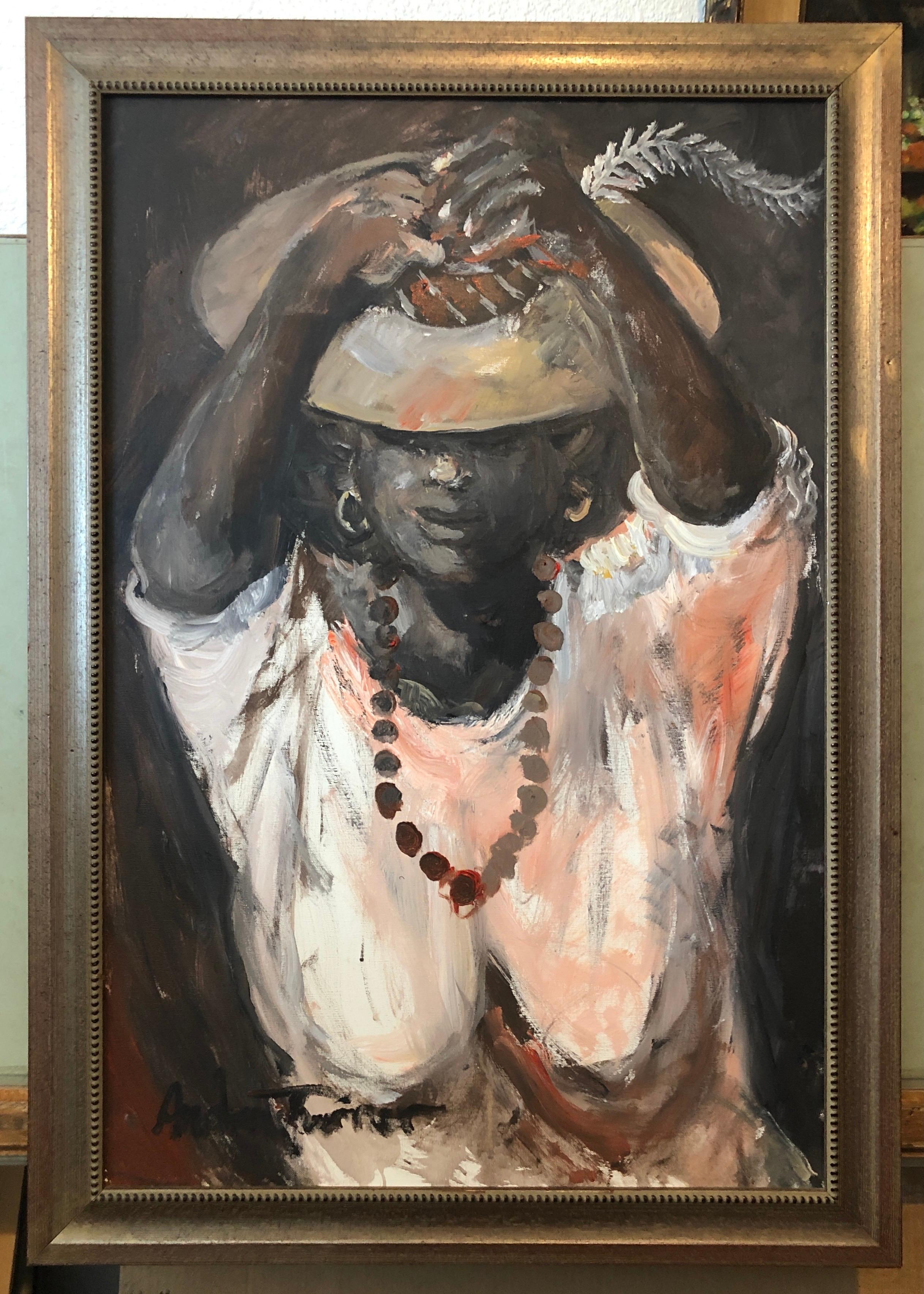 African American Realist Painting Sunday Hat Folk Art Outsider Art Andrew Turner 4