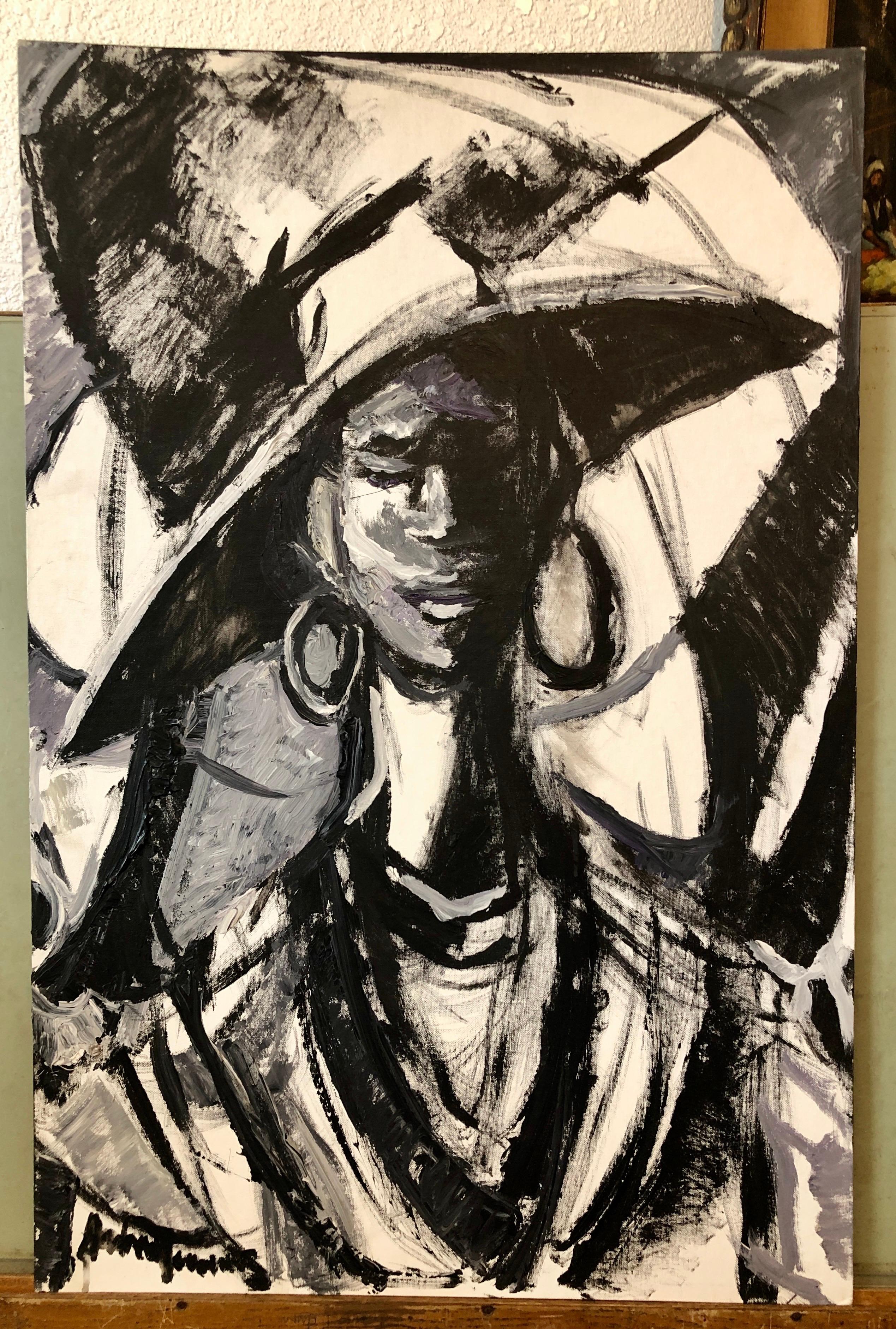 African American Realist Painting Sunday Hat Folk Art Outsider Art Andrew Turner 4