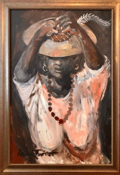 African American Realist Painting Sunday Hat Folk Art Outsider Art Andrew Turner