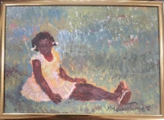 Vintage “Girl sitting down”
