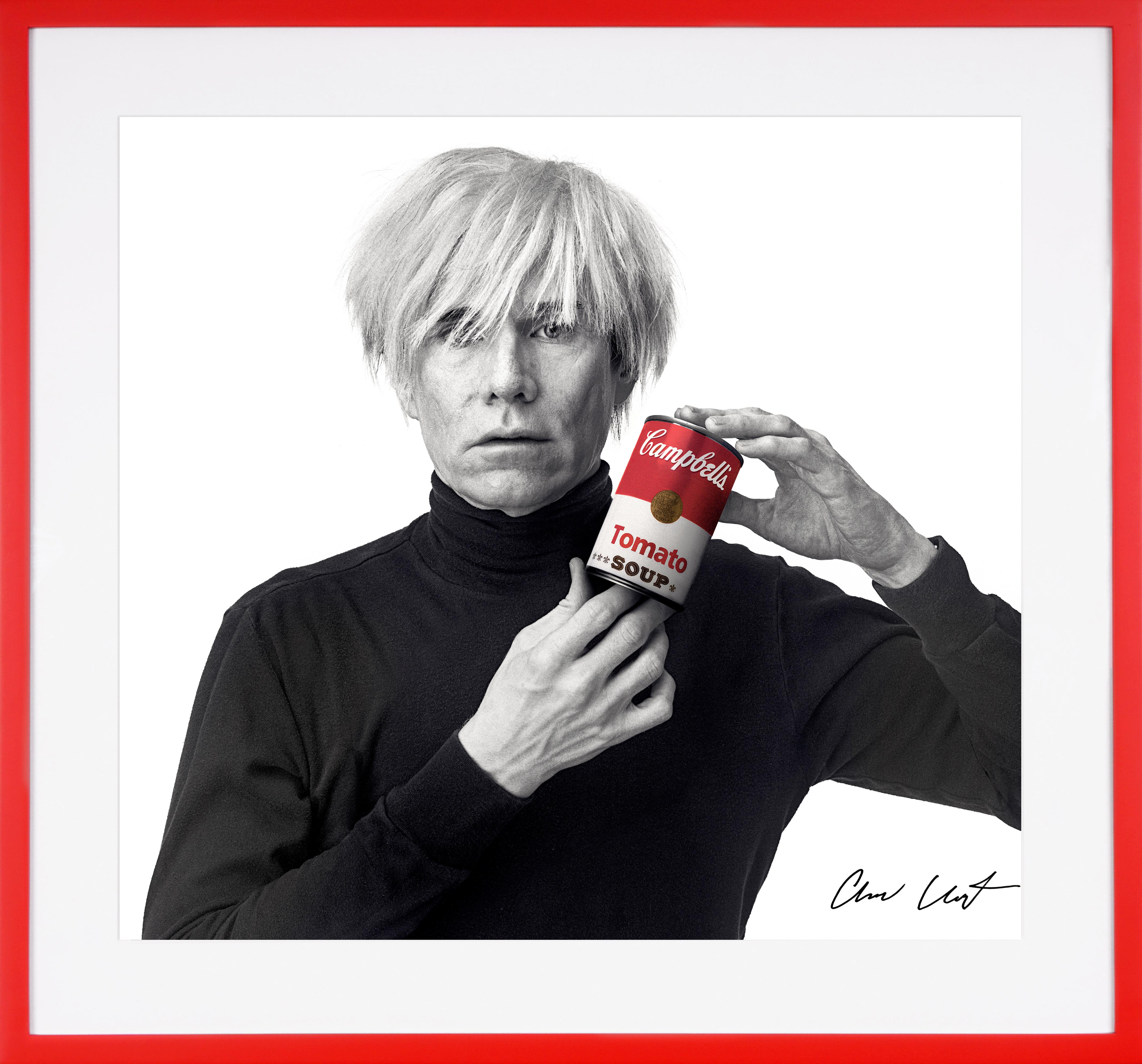 'Andy Warhol with Red Campbell's Soup' Archival Photographic Print, 2020