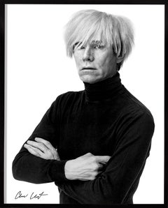 Andrew Unangst, Archival Portrait of Andy Warhol, Black and White, 1985/2017