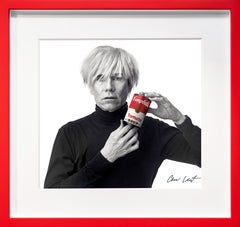 Vintage Andrew Unangst, Archival Small 'Andy Warhol with Red Campbell's Soup', 1985/2022