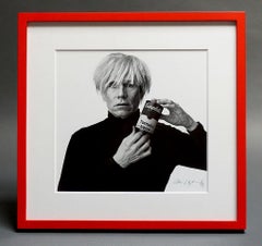 Andrew Unangst, Andy Warhol with Black and White Soup Can (1985)