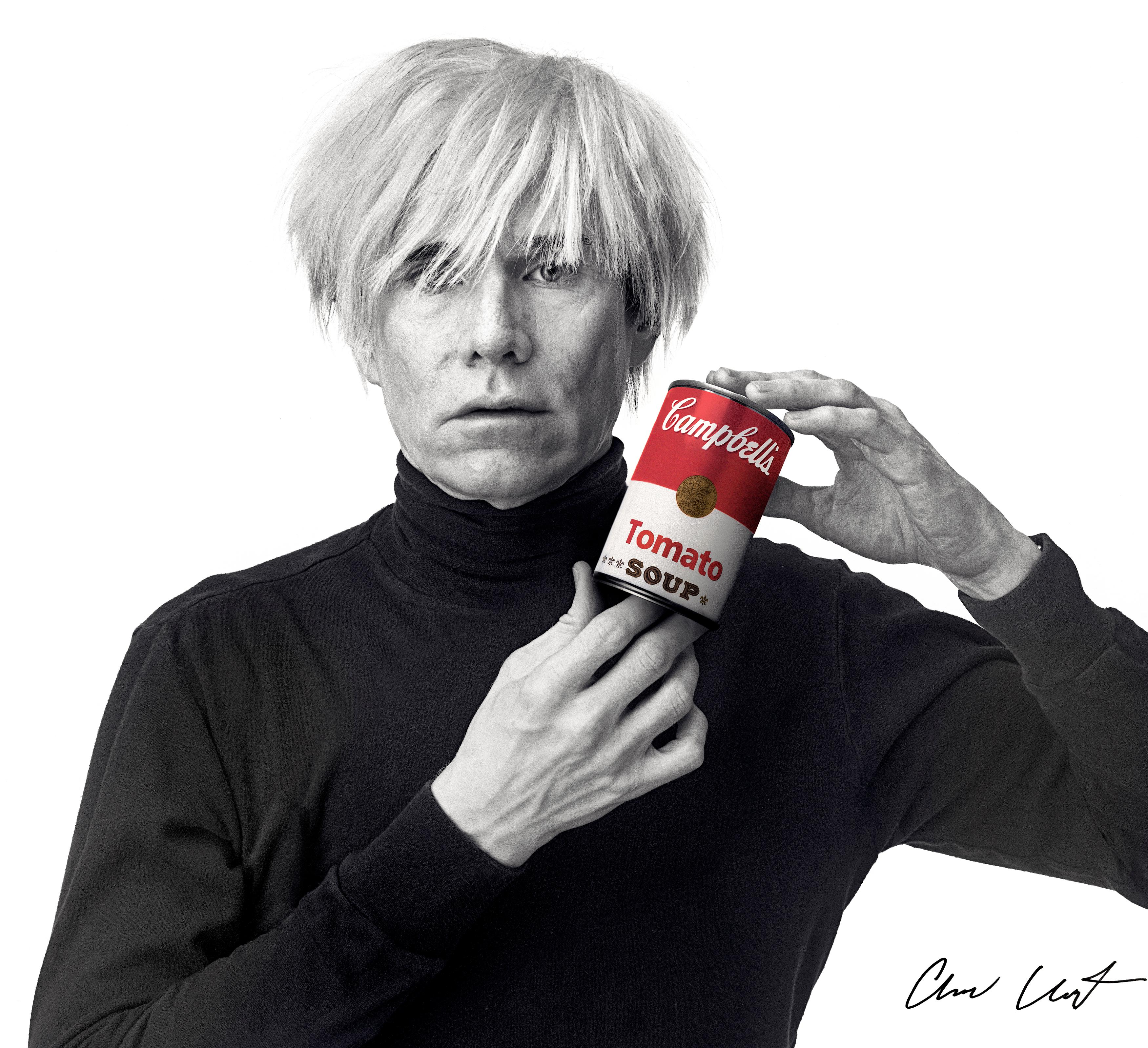Archival Photographic Print 'Andy Warhol with Red Campbell's Soup', 1985/2020 For Sale 2