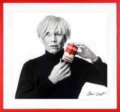 Archival Photographic Print 'Andy Warhol with Red Campbell's Soup', 1985/2020