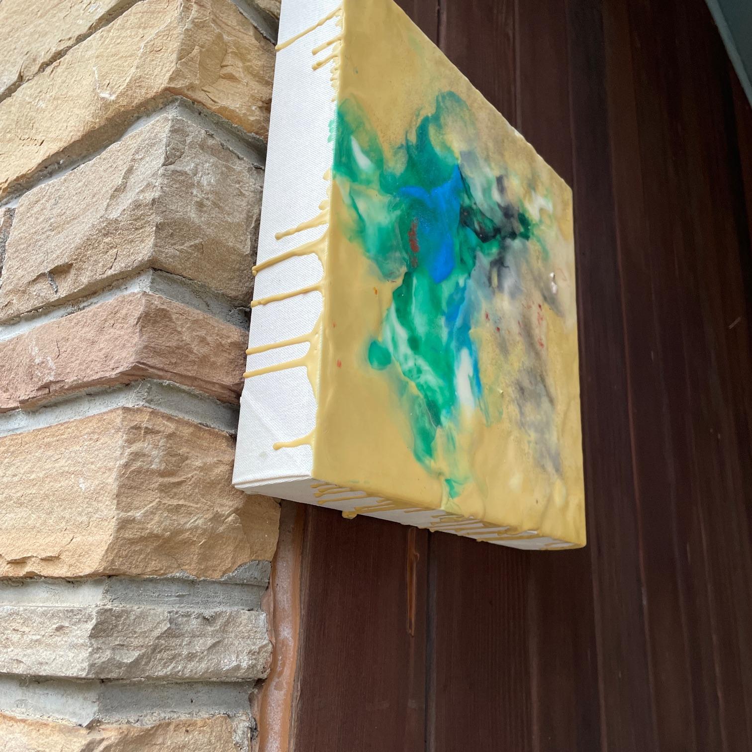 Andrew Wapinski Meeresfragment #7 Enkaustik Mixed Media Abstrakte Expression Canvas (Expressionismus) im Angebot