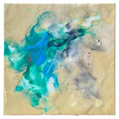 Andrew Wapinski Sea Fragment #7 Encaustic Mixed Media Abstract Expression Canvas