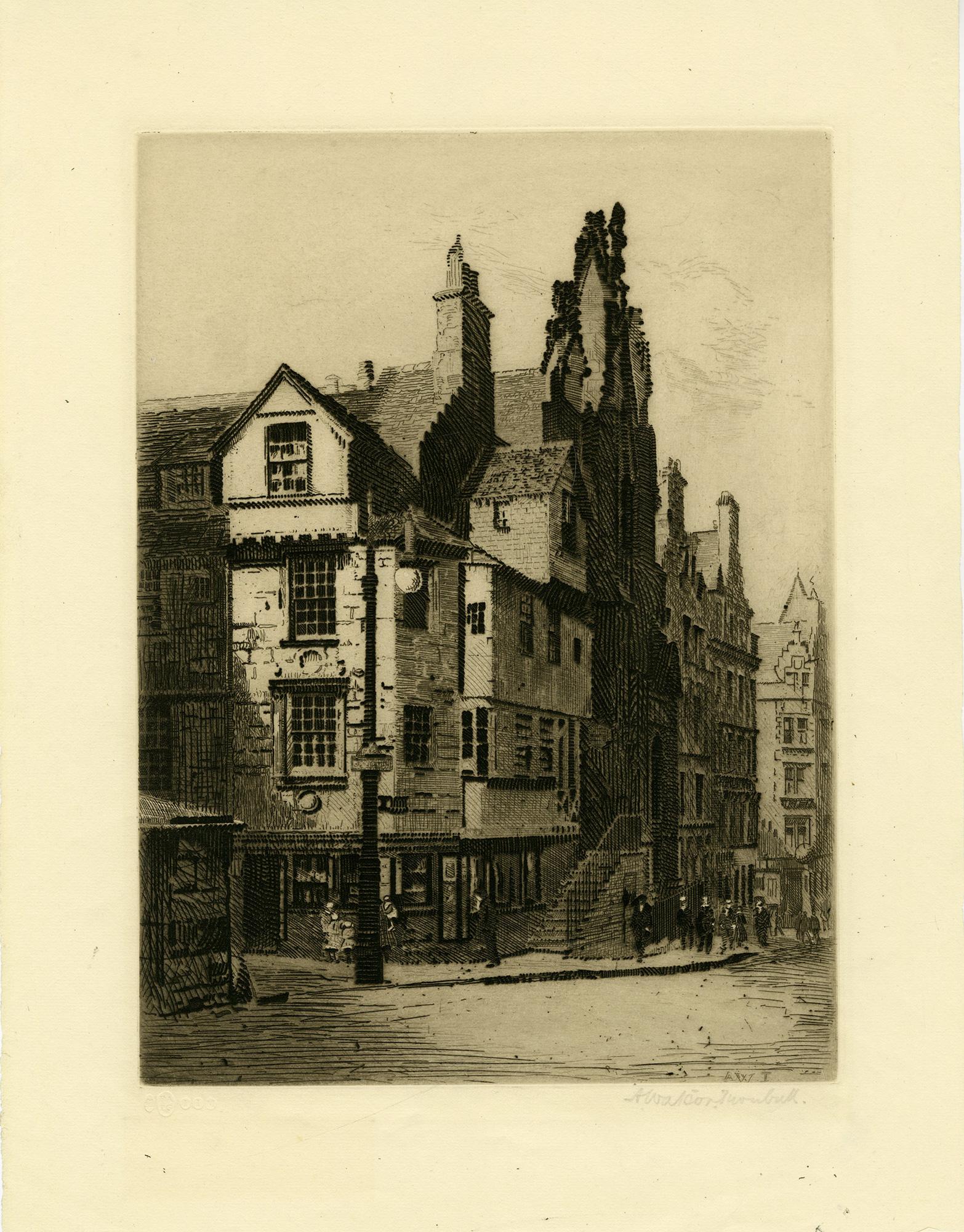 John Knox House in Edinburgh - Print by Andrew Watson Turnbull