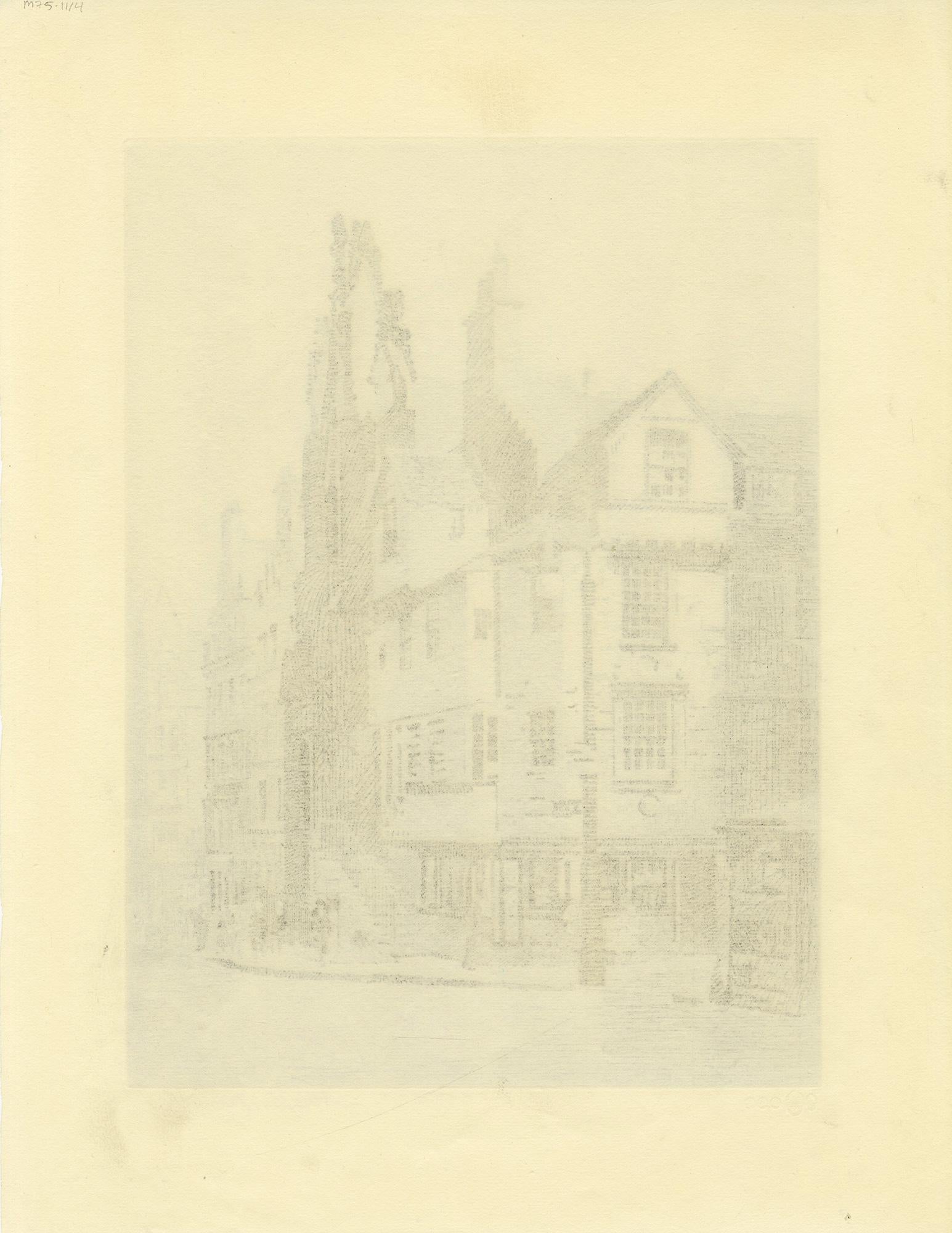 John Knox House in Edinburgh - English School Print by Andrew Watson Turnbull