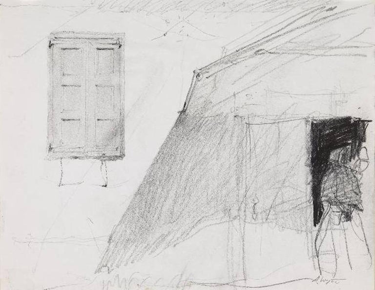 Andrew Wyeth Figurative Art - Shuttered Study