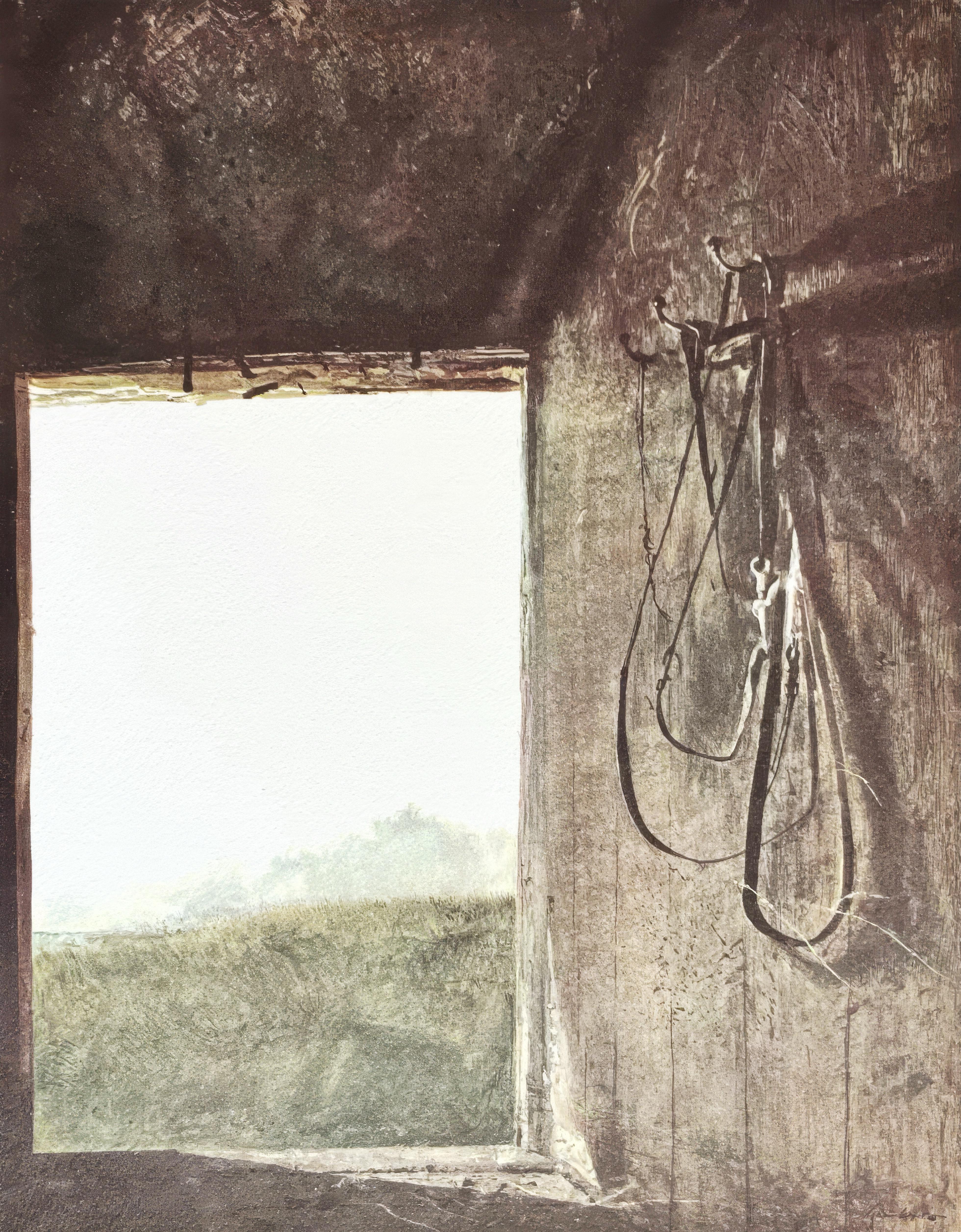 This exquisite lithograph after Andrew Wyeth (1917–2009), titled Burning Off, originates from the distinguished 1962 folio The Four Seasons: Paintings and Drawings by Andrew Wyeth. Published and printed by Art in America Company, Inc., New York, the