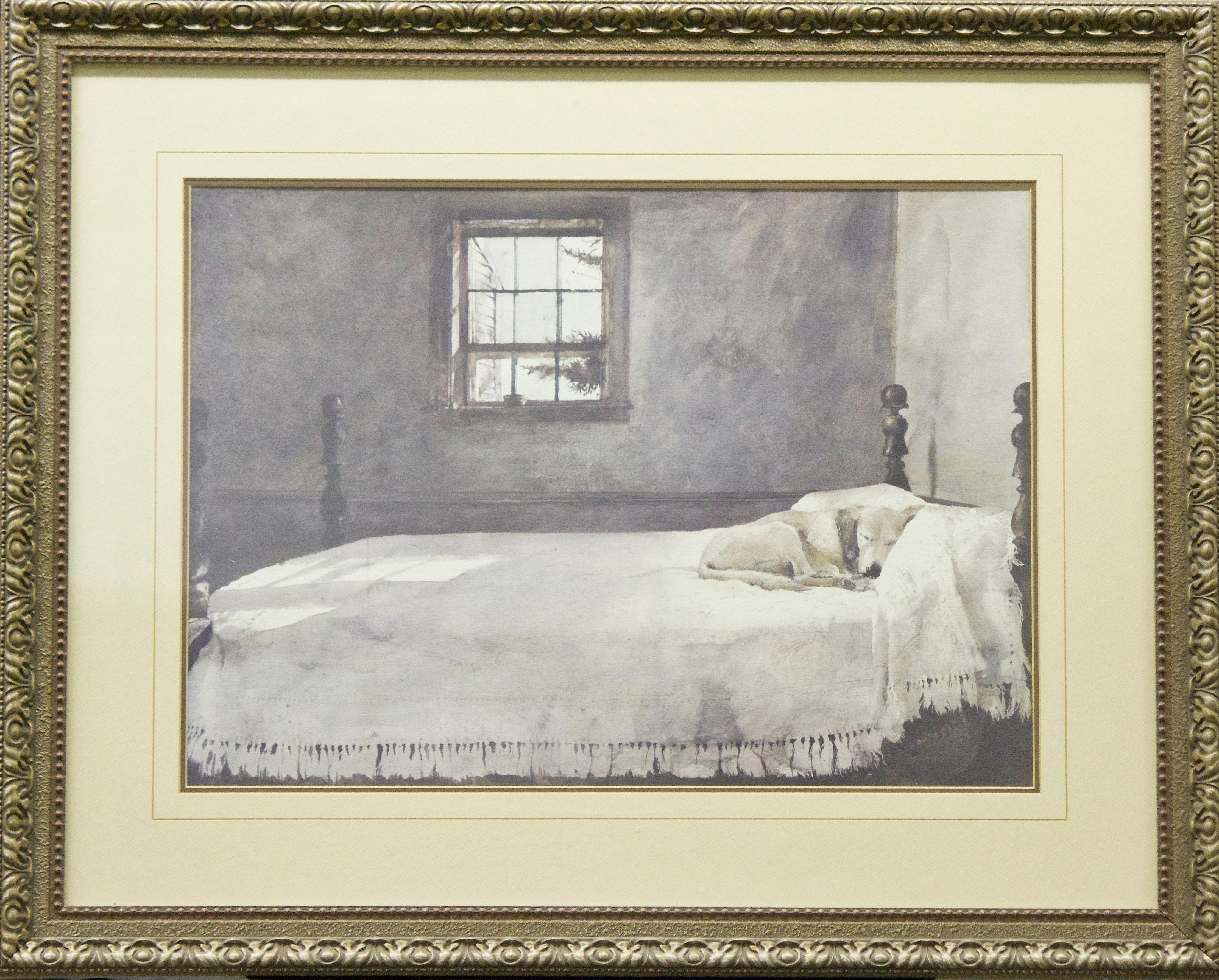 Andrew Wyeth Interior Print - Master Bedroom-Framed Lithograph 