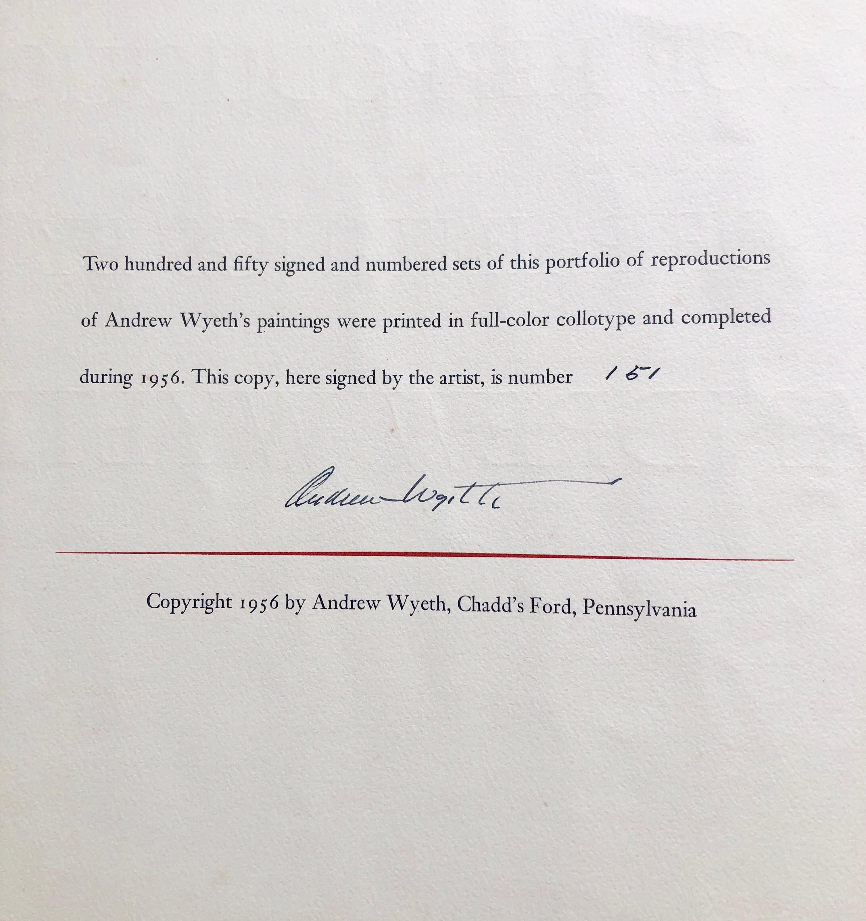 Seltener Collotype-Druck von Andrew Wyeth aus der signierten Edition Americana Kunstwerk, 1956 8