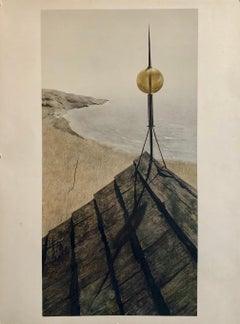 Rare Andrew Wyeth 1956 Collotype Print from Signed Edition Americana Artwork