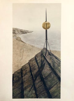 Retro Rare Andrew Wyeth 1956 Collotype Print from Signed Edition Americana Artwork