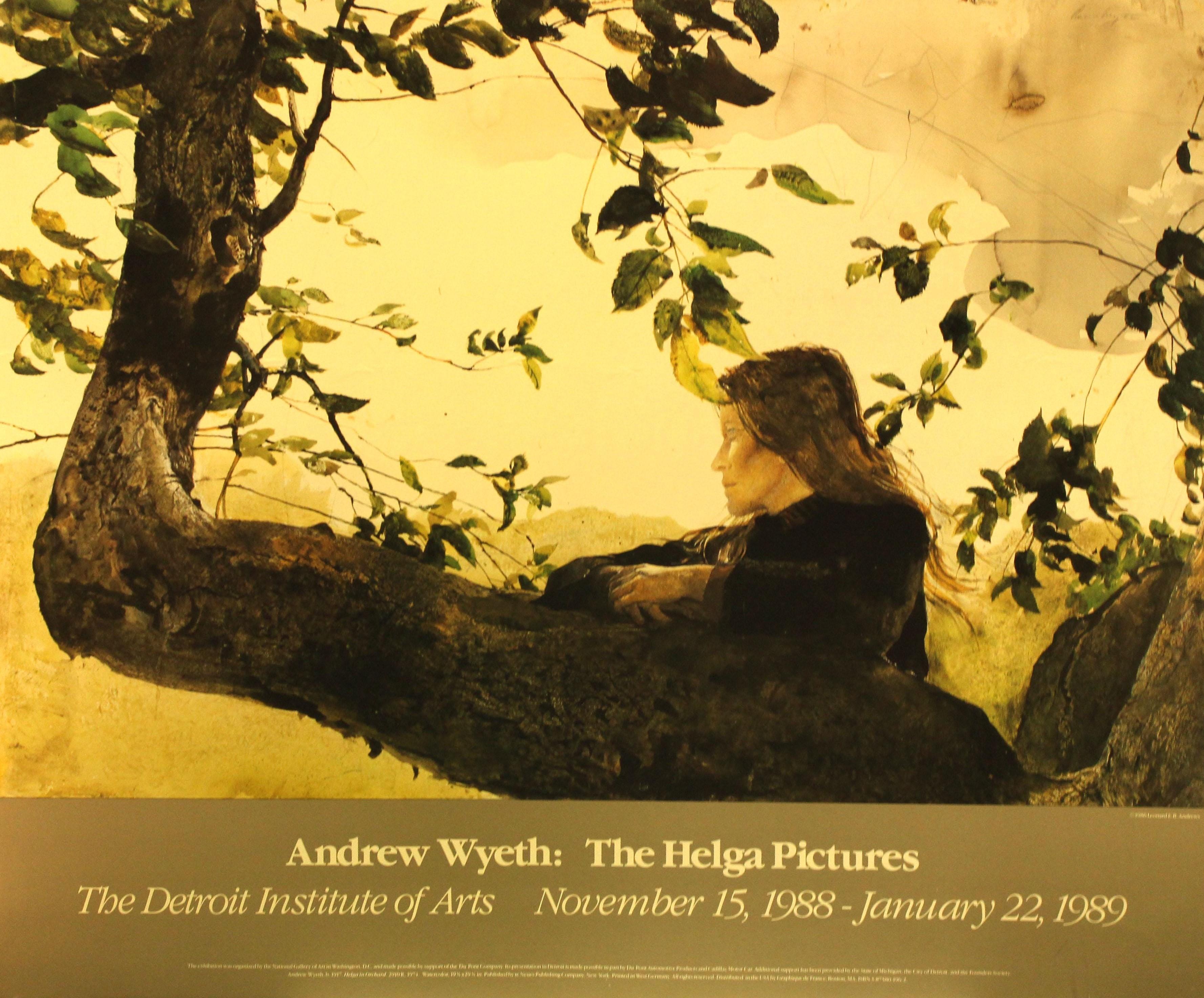 Andrew Wyeth Portrait Print - The Helga Pictures-Detroit Institute of Arts, November 15, 1988-January 22