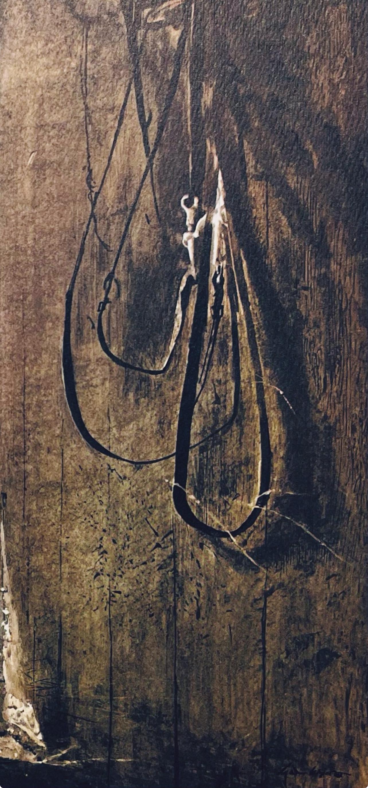 Wyeth (tariff free*), Burning Off, The Four Seasons (after) - Gray Figurative Print by Andrew Wyeth