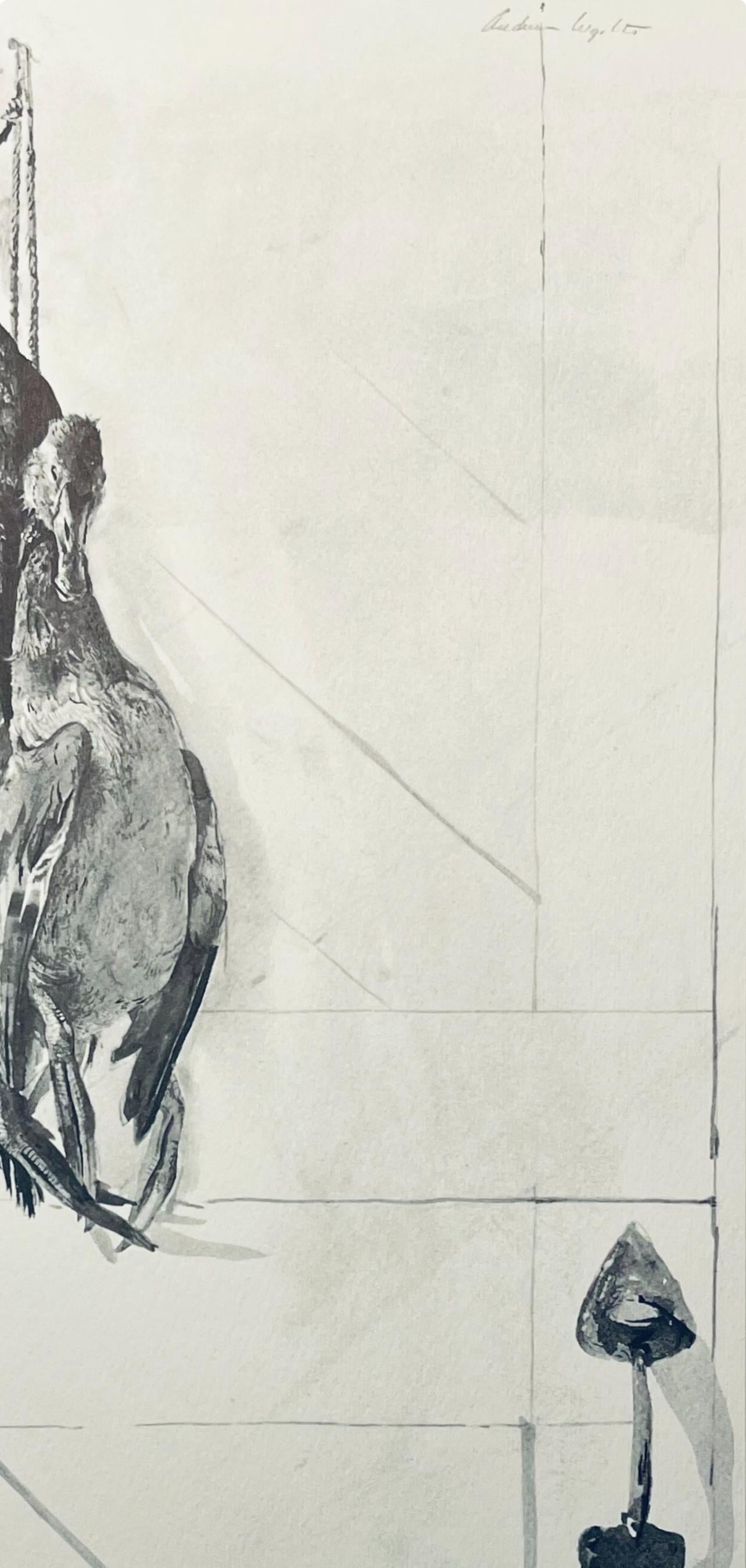 Wyeth, Canvasbacks, The Four Seasons (after) - Gray Landscape Print by Andrew Wyeth