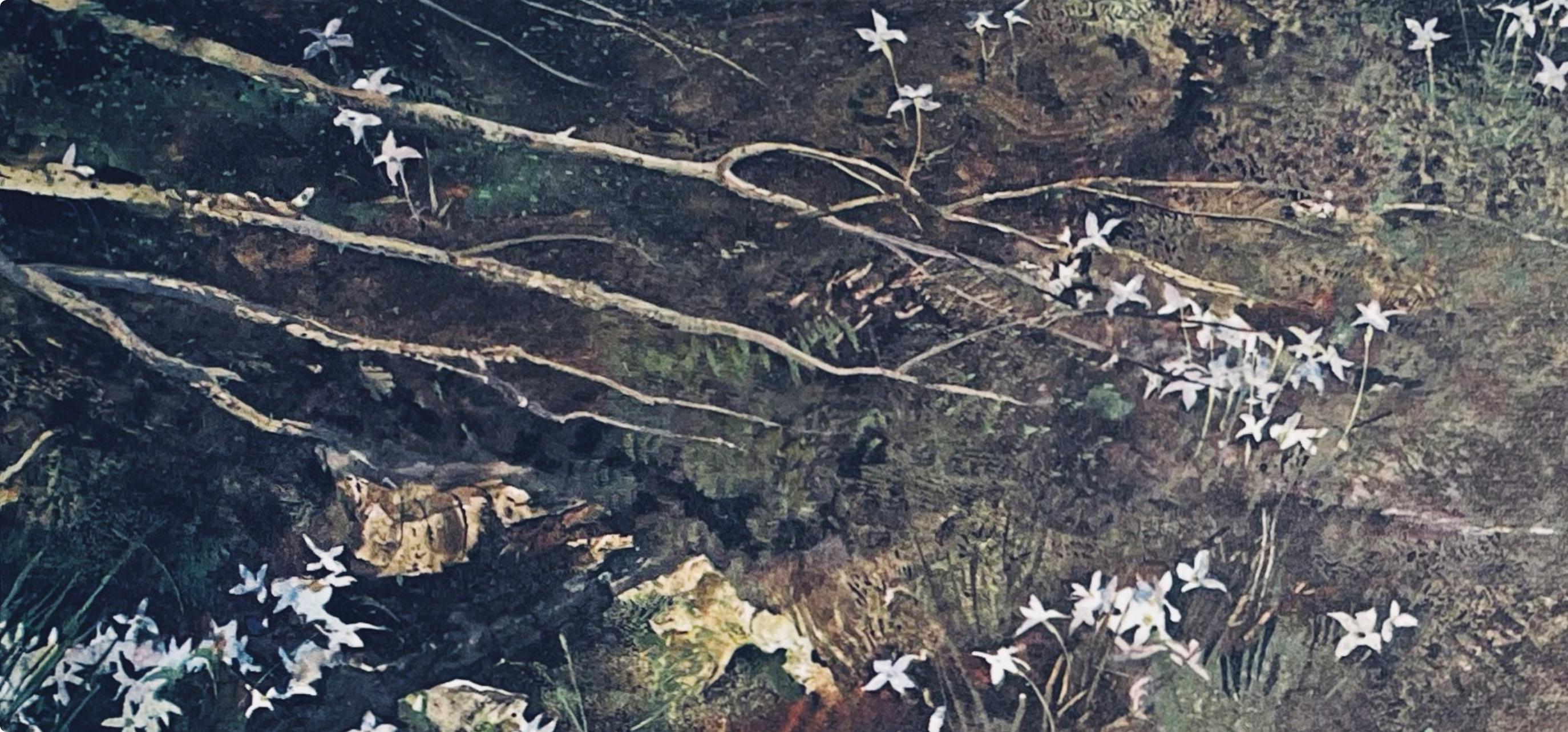 Wyeth (tariff free*), Quaker Ladies, The Four Seasons (after) - Gray Landscape Print by Andrew Wyeth