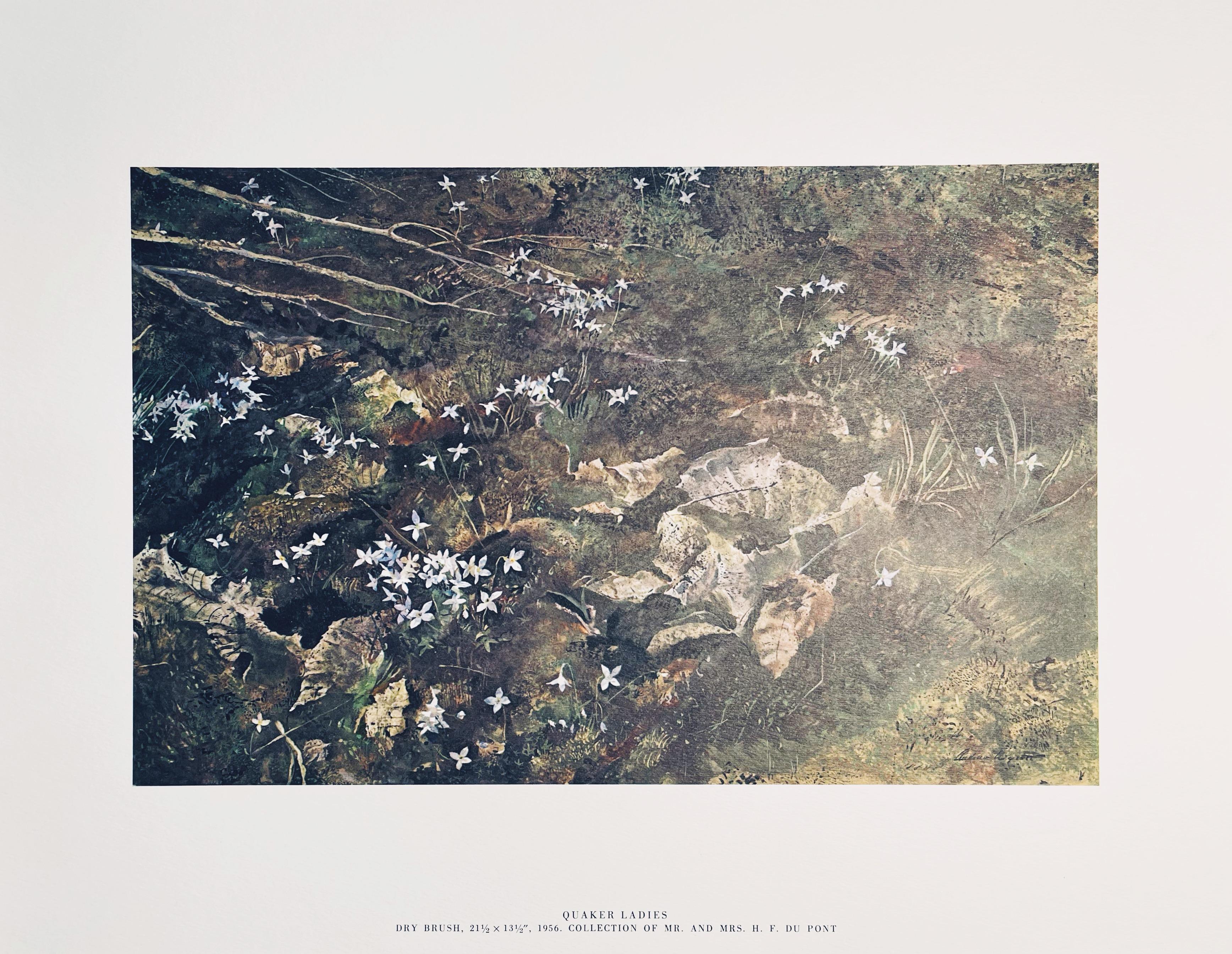Lithograph in colors on vélin paper. Paper Size: 13 x 17 inches. Inscription: Signed in the plate and unnumbered, as issued. Notes: From the folio, The Four Seasons, Paintings and Drawings by Andrew Wyeth, 1962. Published and printed by Art in