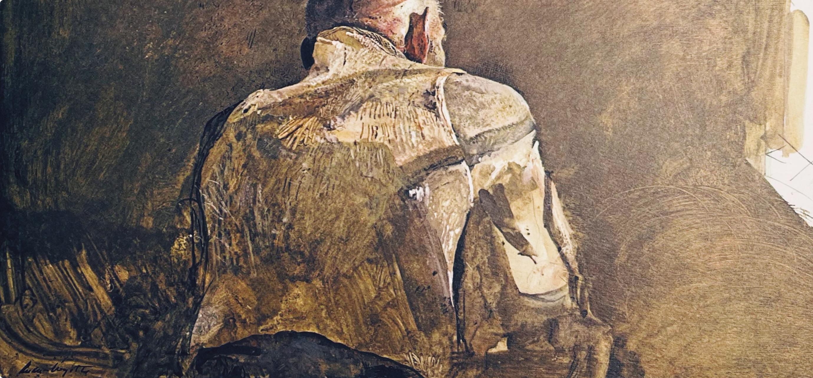 Wyeth (tariff free*), Spring Sun, The Four Seasons (after) - Beige Landscape Print by Andrew Wyeth