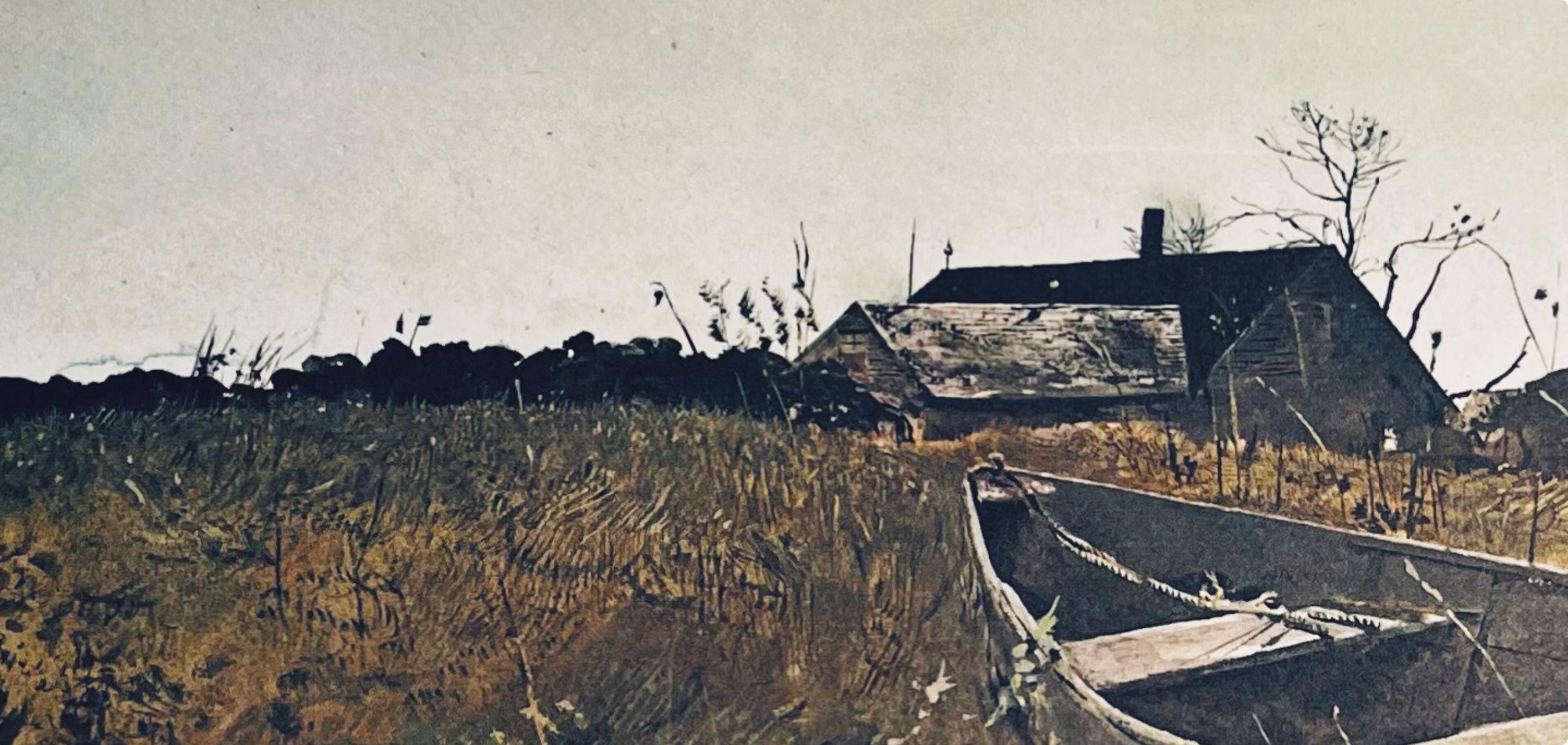Wyeth (tariff free*), Teel’s Island, The Four Seasons (after) - Gray Figurative Print by Andrew Wyeth