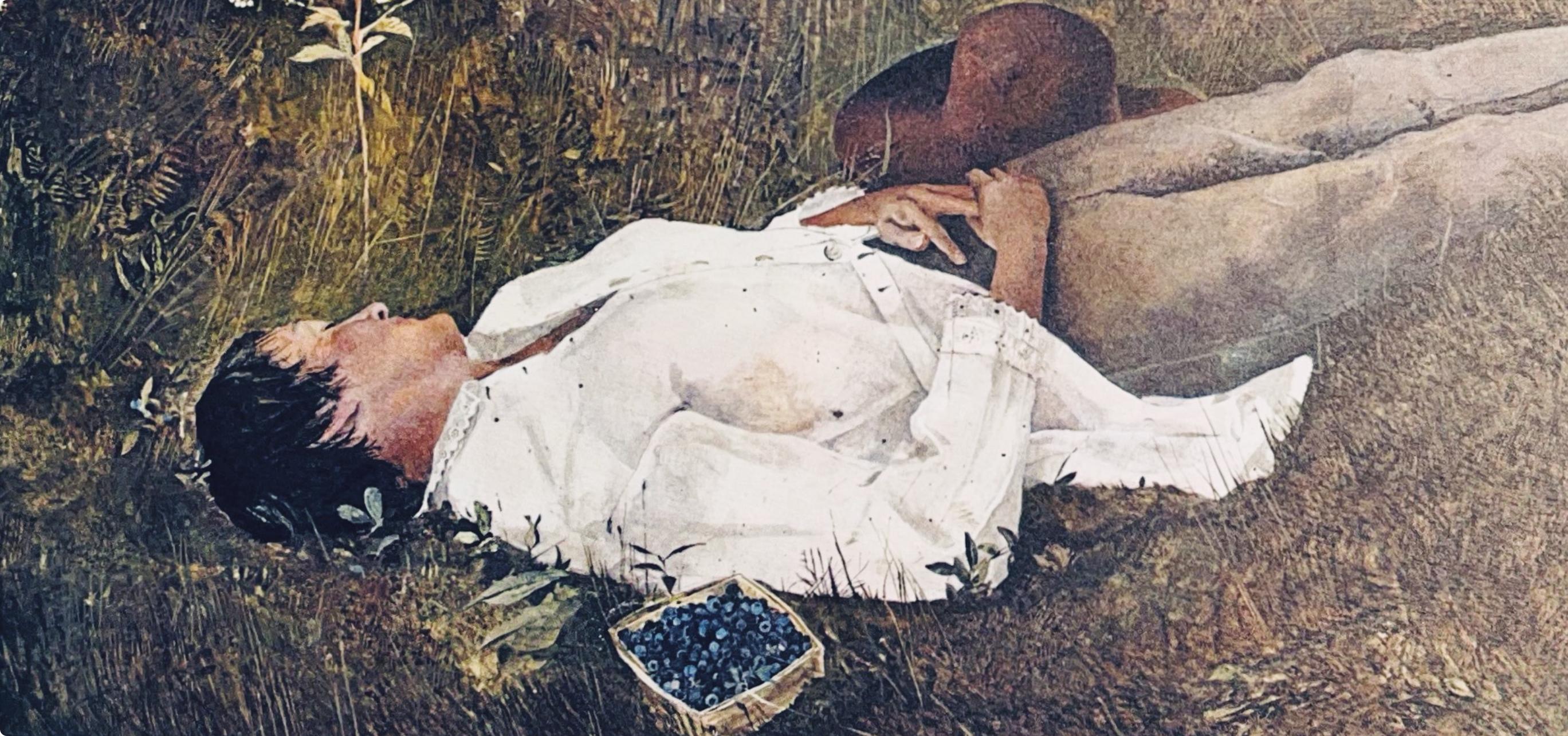 Wyeth (tariff free*), The Berry Picker, The Four Seasons (after) - Print by Andrew Wyeth