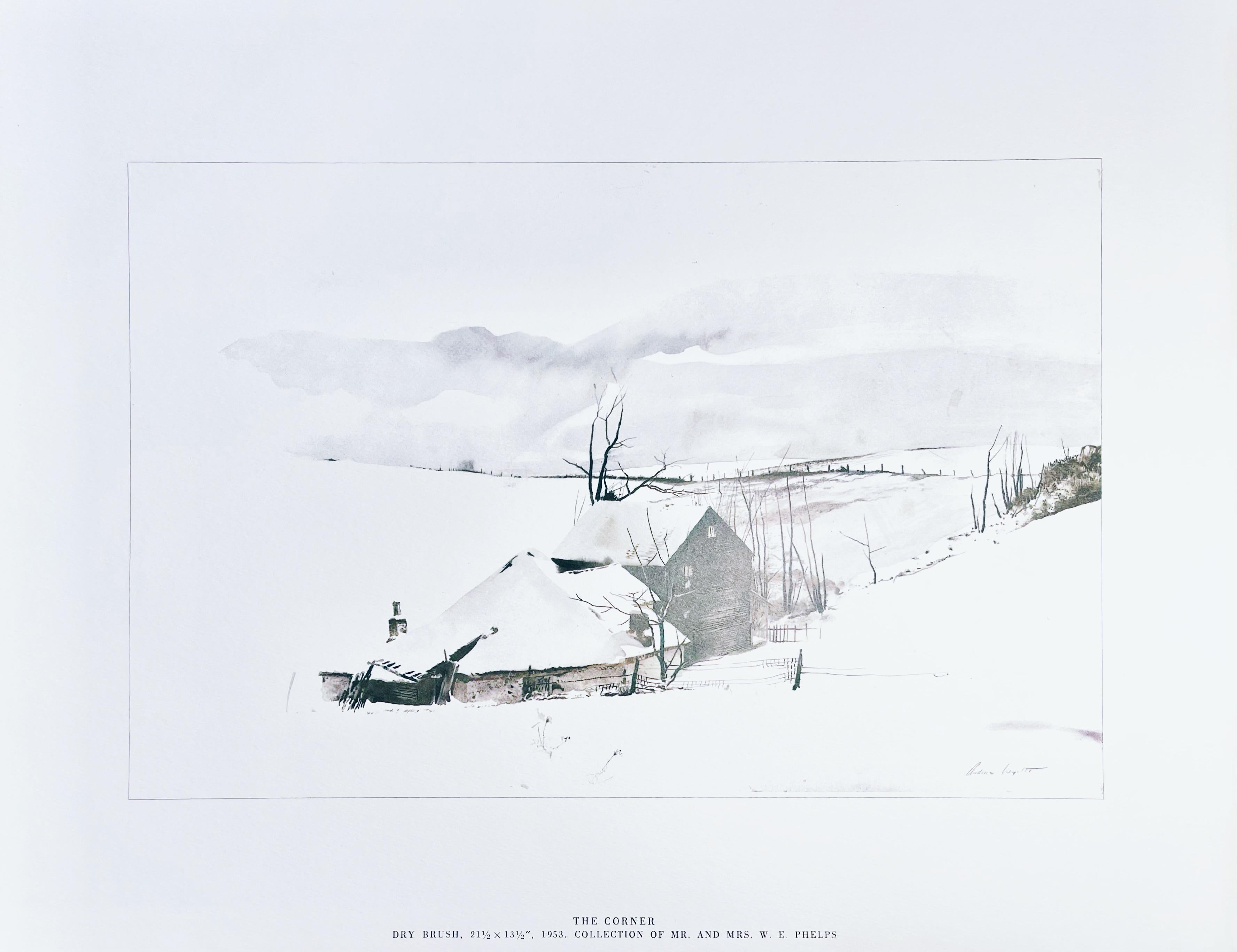 Farblithographie auf Velinpapier. Papierformat: 13 x 17 Zoll. Beschriftung: In der Platte signiert und nicht nummeriert, wie ausgegeben. Anmerkungen: Aus dem Folio Die vier Jahreszeiten, Gemälde und Zeichnungen von Andrew Wyeth, 1962. Herausgegeben