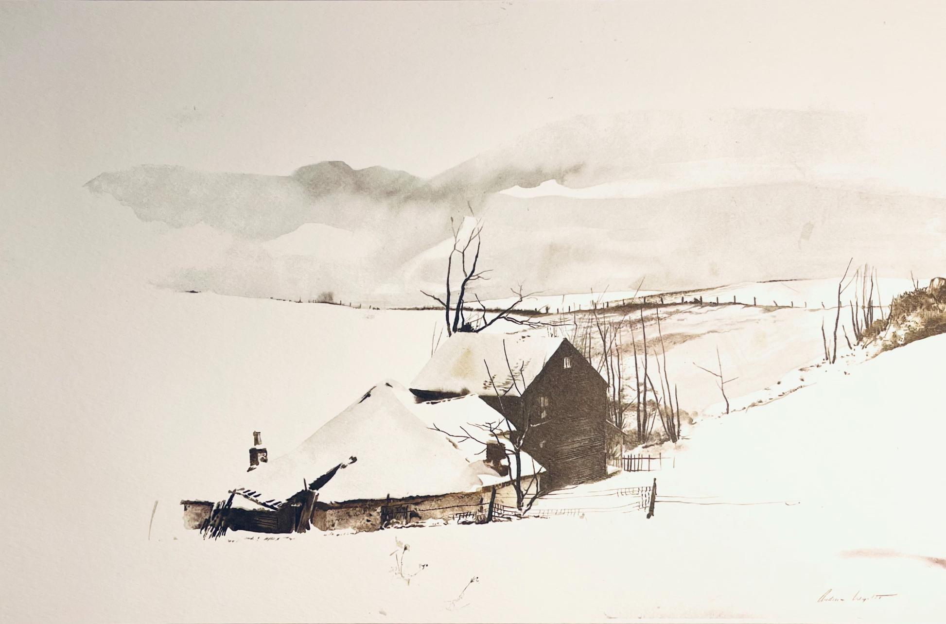 Figurative Print de Andrew Wyeth - Wyeth, La esquina, Las Four Seasons (después)