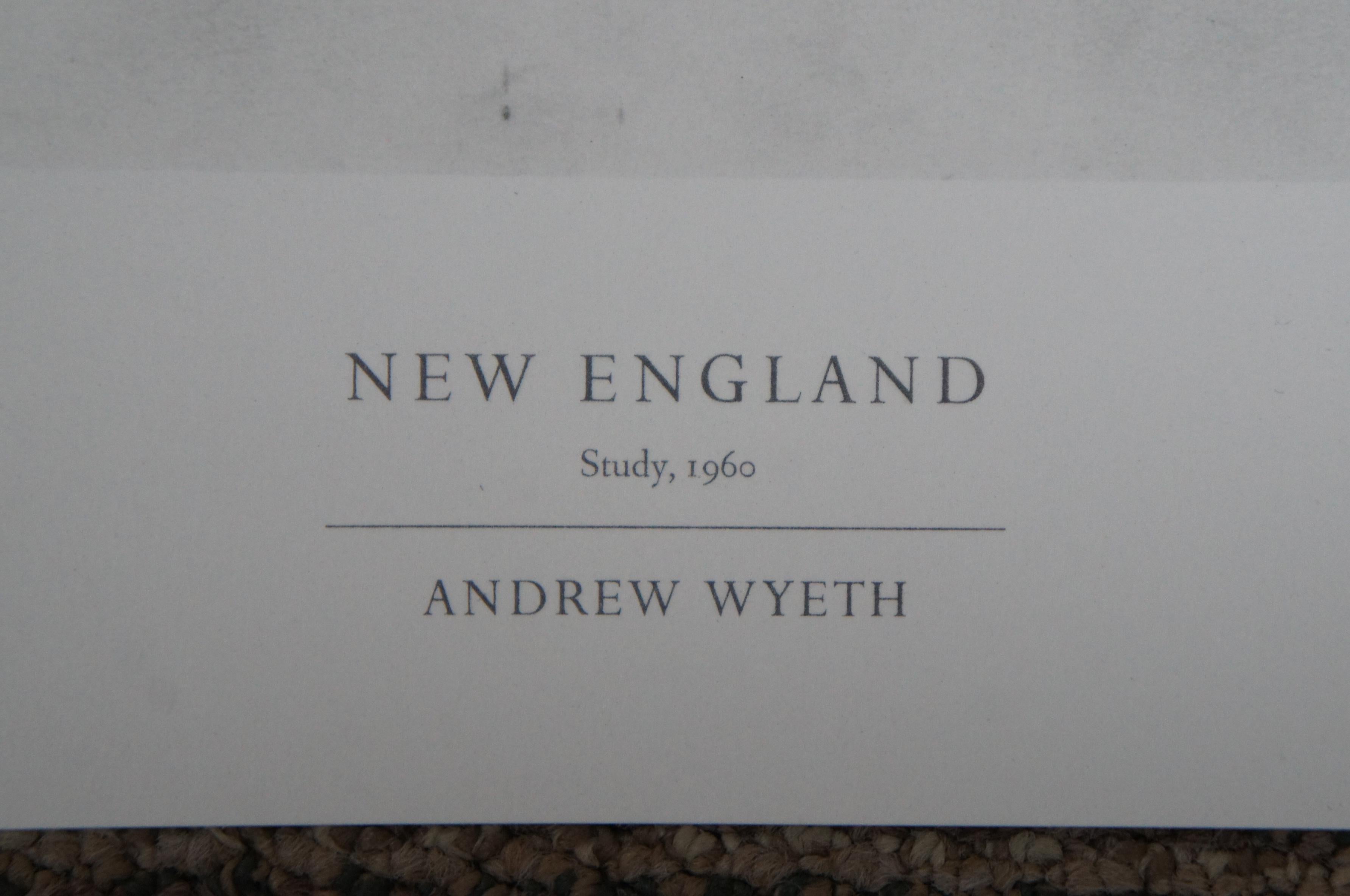 Andrew Wyeth Collotype Print New England 1976 Metropolitan Museum 1