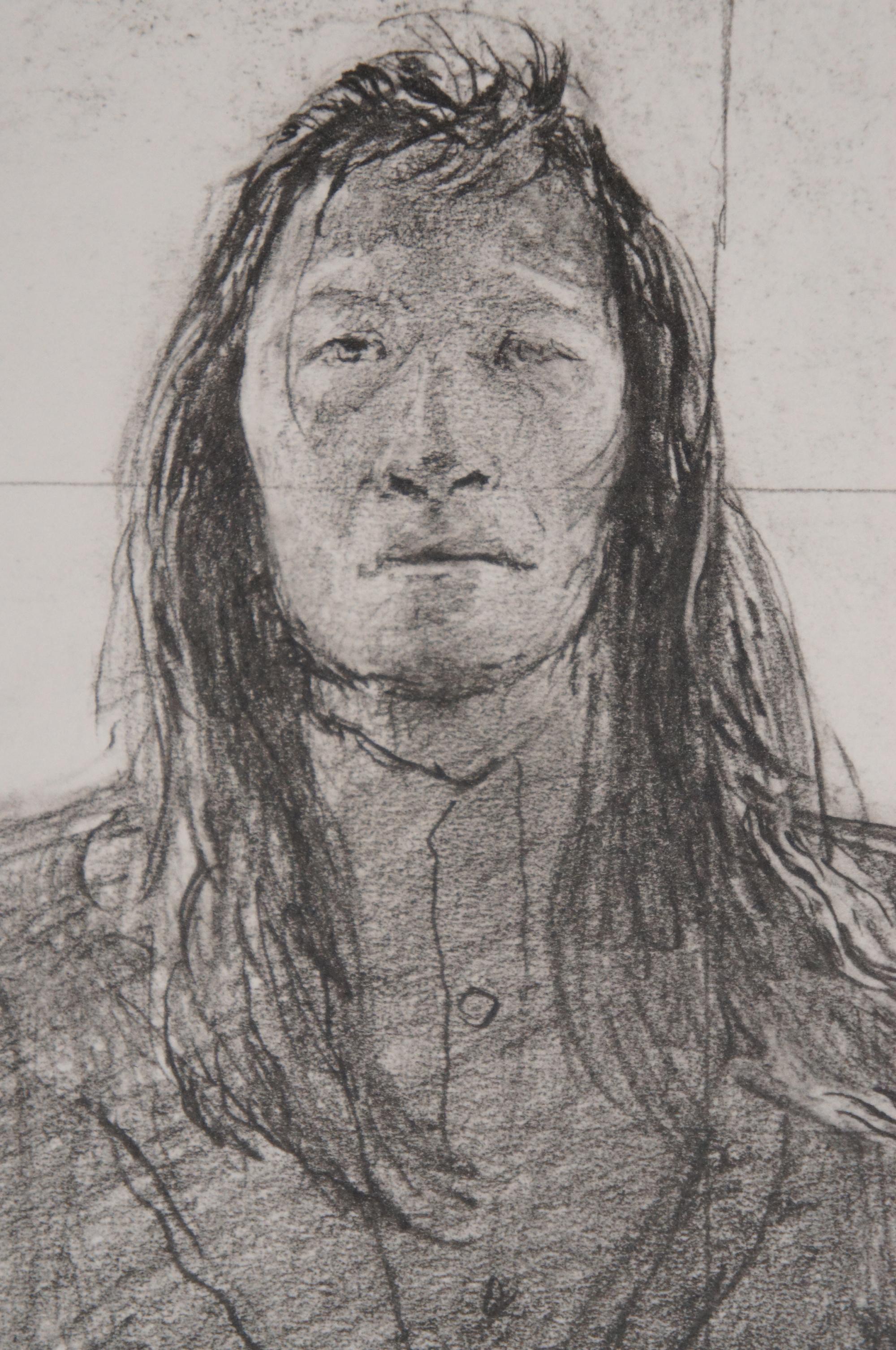 Andrew Wyeth Collotype Print Nogeeshik Native Portrait 1976 Metropolitan Museum 4