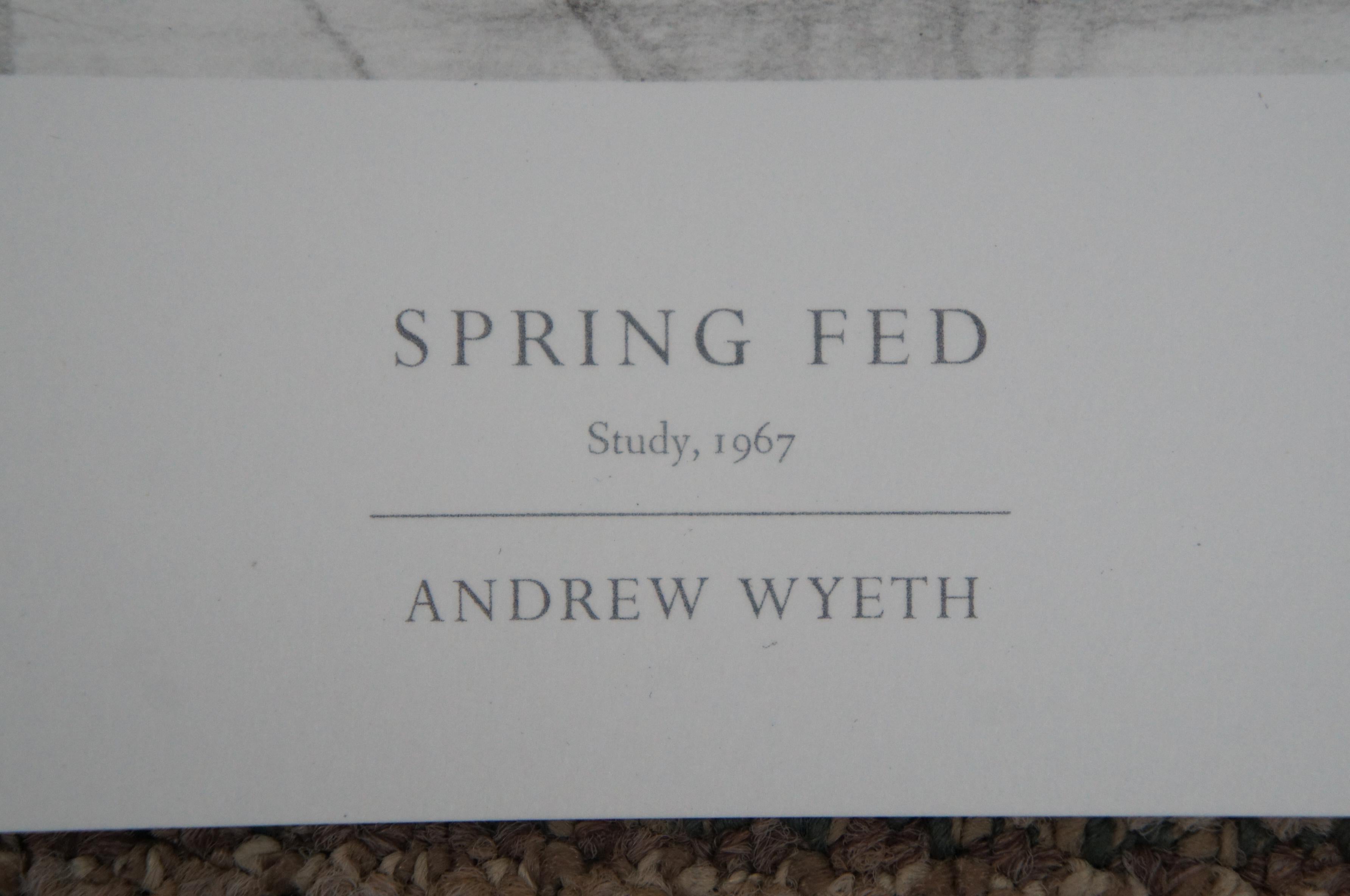Paper Andrew Wyeth Collotype Print Spring Fed Cows 1976 Metropolitan Museum