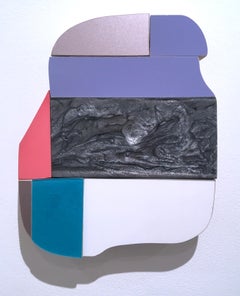 Marble, wall sculpture, liquid plastic, acrylic, wood, abstract geometric