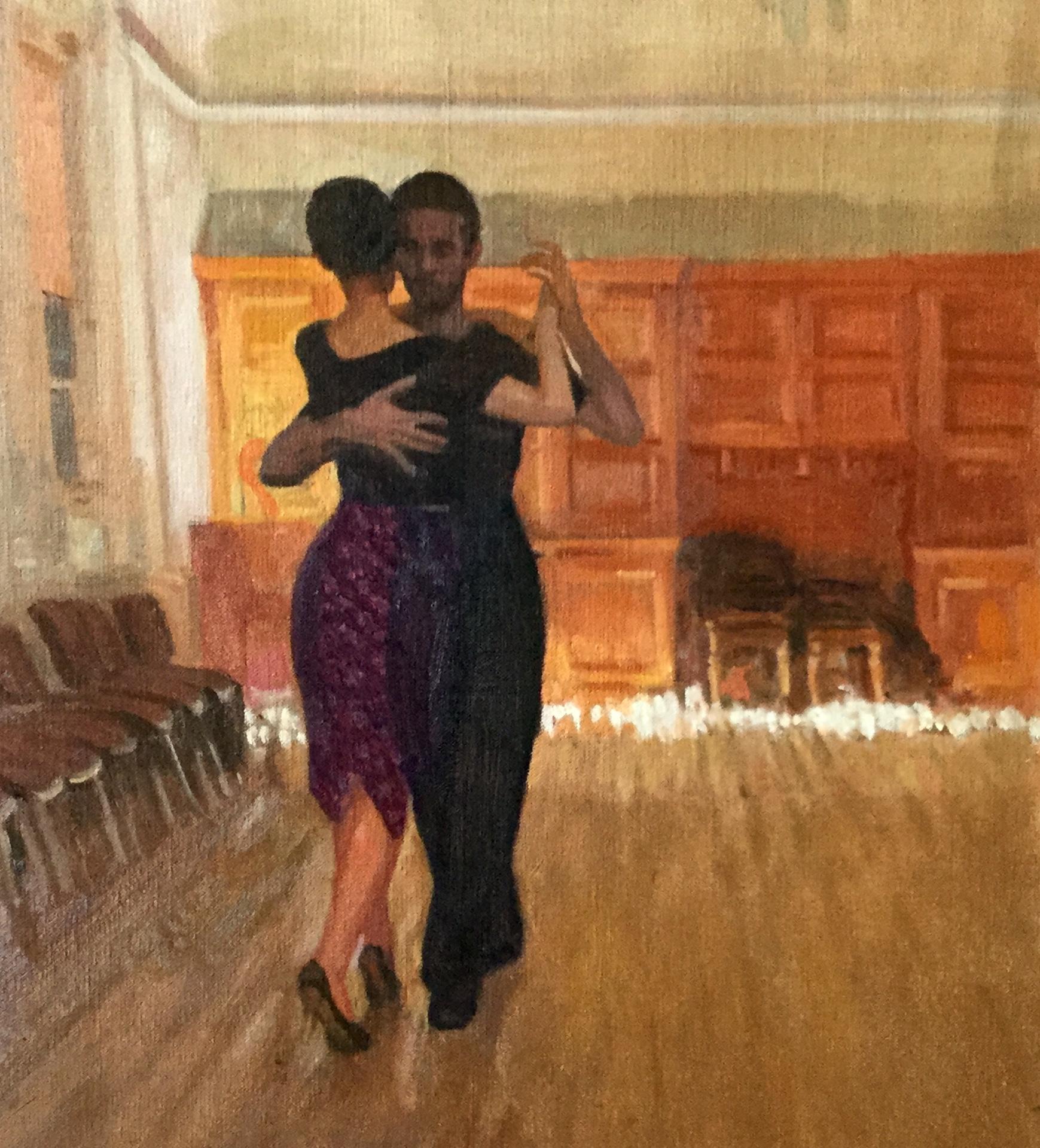 Andrews Fitzpatrick Figurative Painting - Tango and Fairy Lights