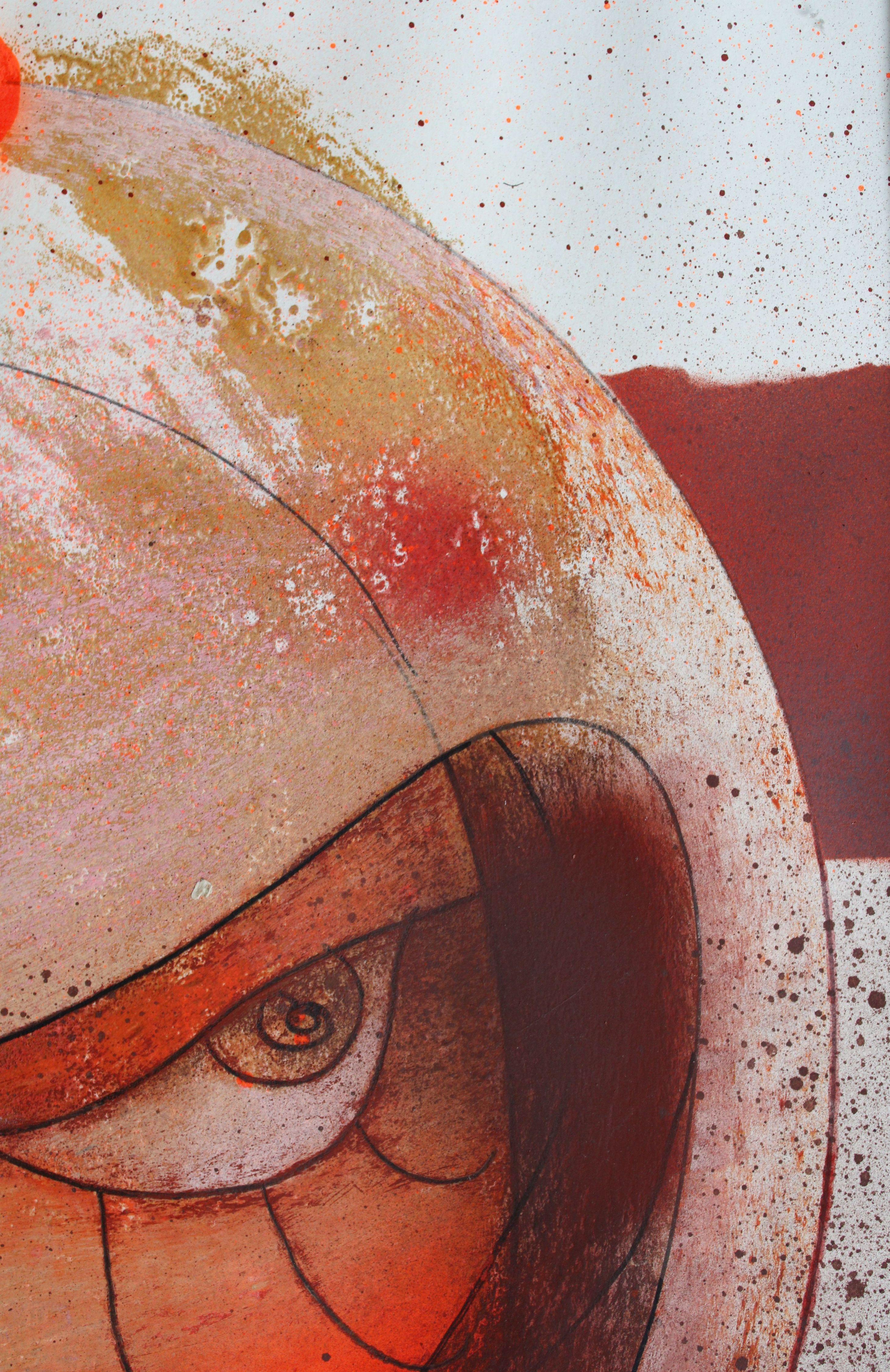Motociclista. 2005, carta, tecnica mista, 83x50,5 cm

Andrejs Amelkovics (1969)

1998-2010 
Accademia Lettone delle Arti, Professore Associato presso il Dipartimento di Disegno
2000 Membro dell'Unione degli Artisti Lettoni
2000 MA Paper L'opera