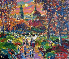 Autumn Lviv, peinture, huile sur toile