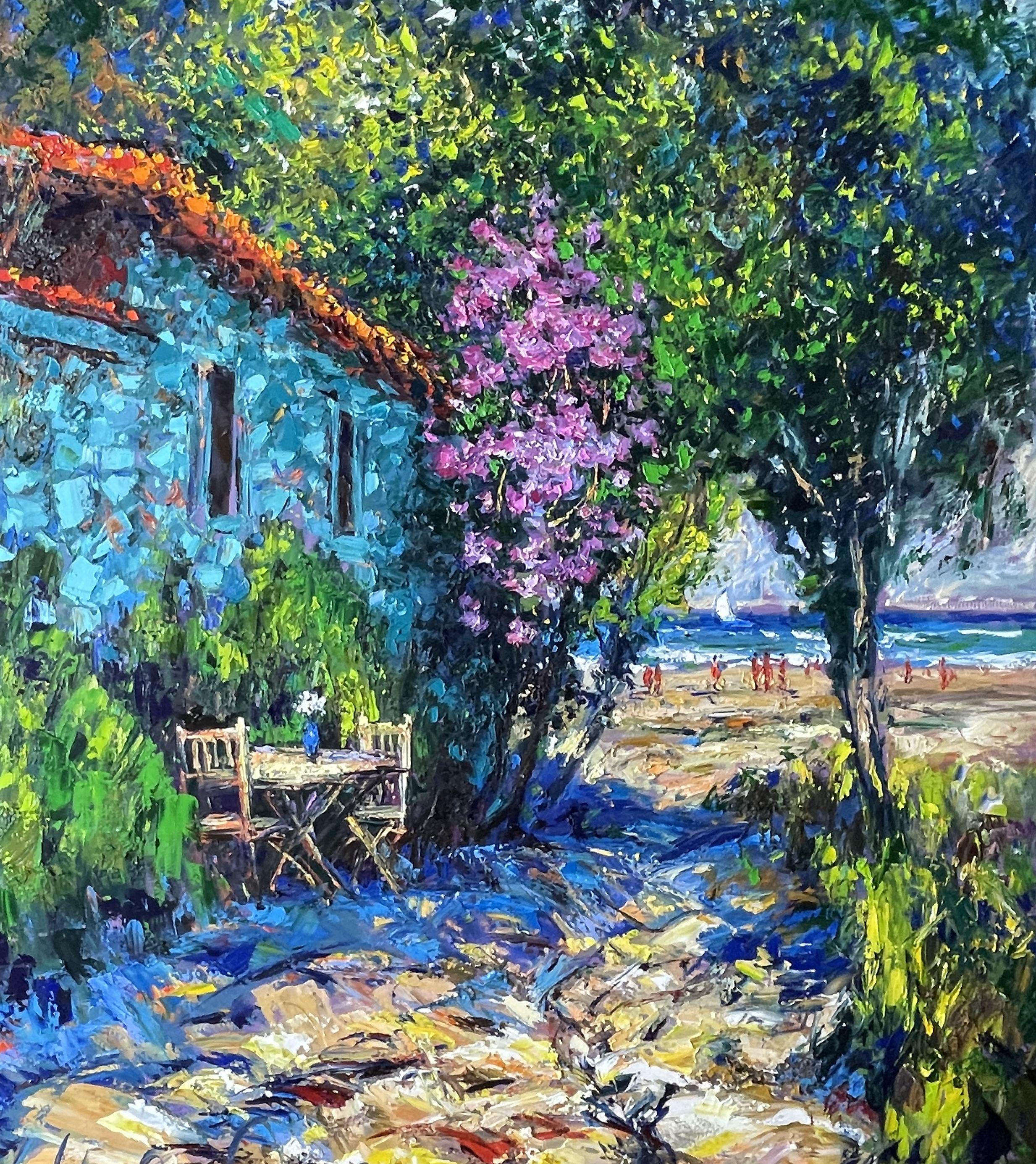 This work of art (Fabulous day in Marmaris) is a one-of-a-kind bright colorful canvas. I make really bright colors. I painted in the free style of the Impasto Impressionists.    Painted with high quality oil paints on artistic stretched canvas, this
